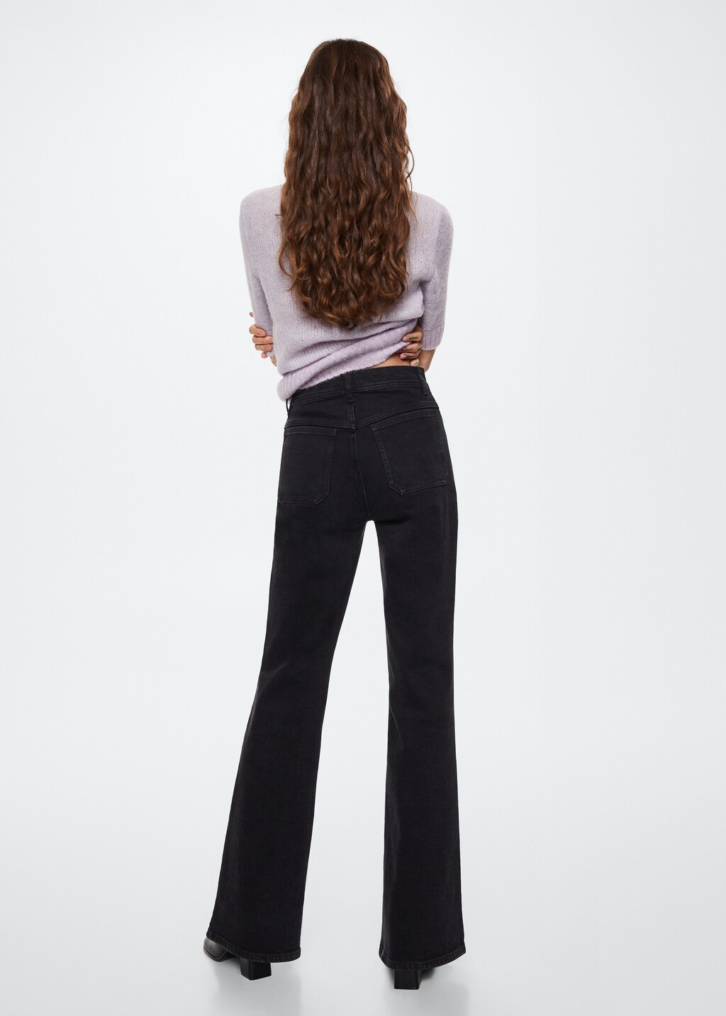 Flared jeans with pocket - Reverse of the article