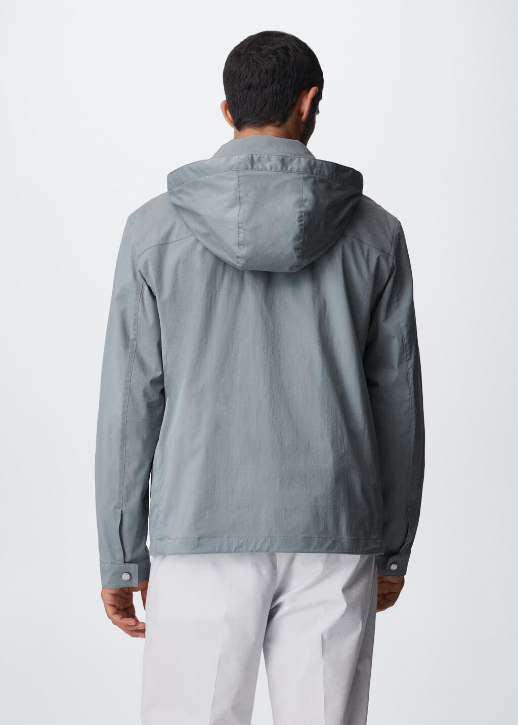 Hooded windbreaker jacket - Reverse of the article