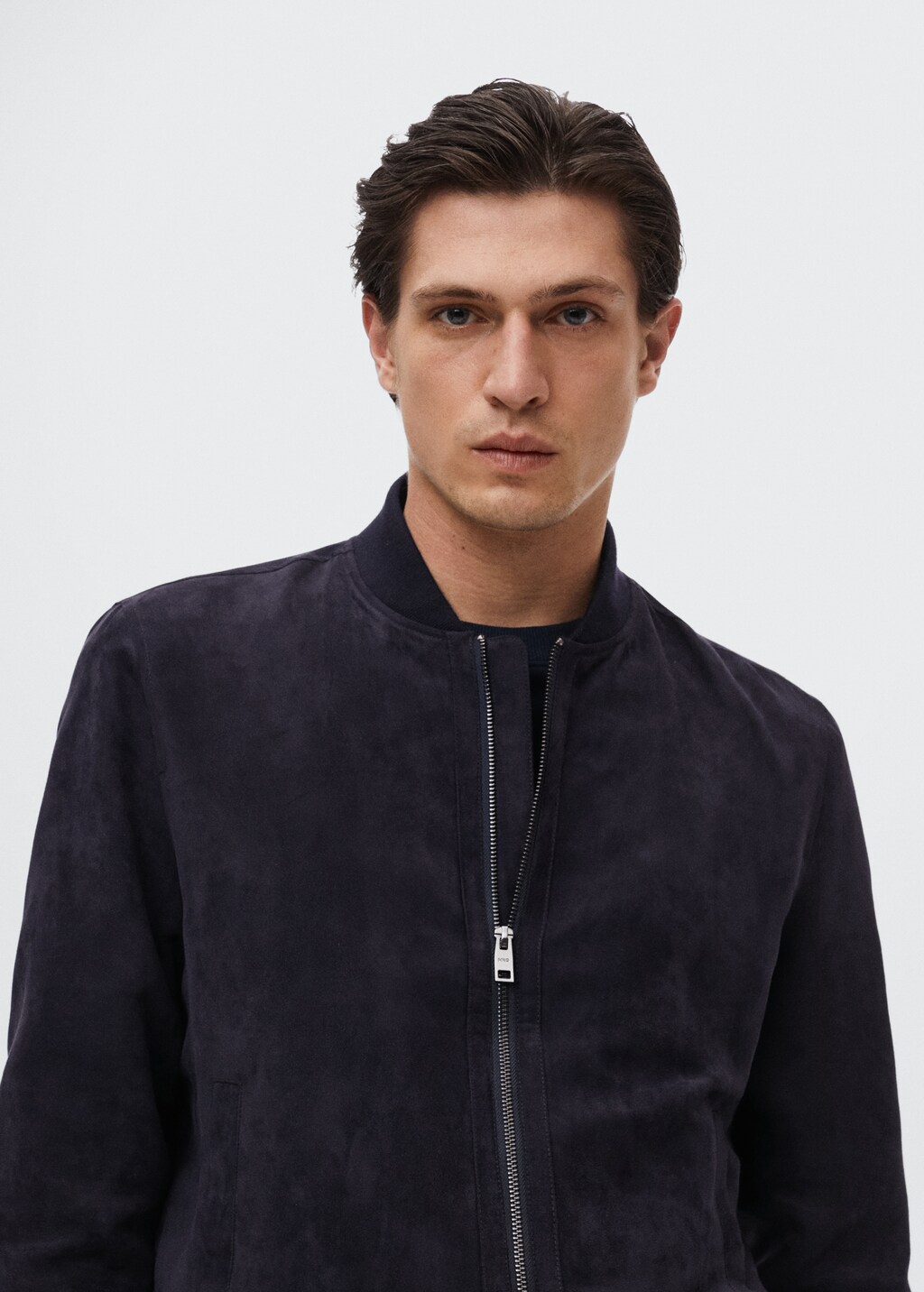 Suede-effect bomber jacket - Details of the article 1