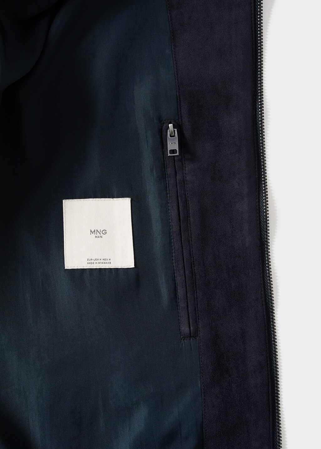 Suede-effect bomber jacket - Details of the article 8