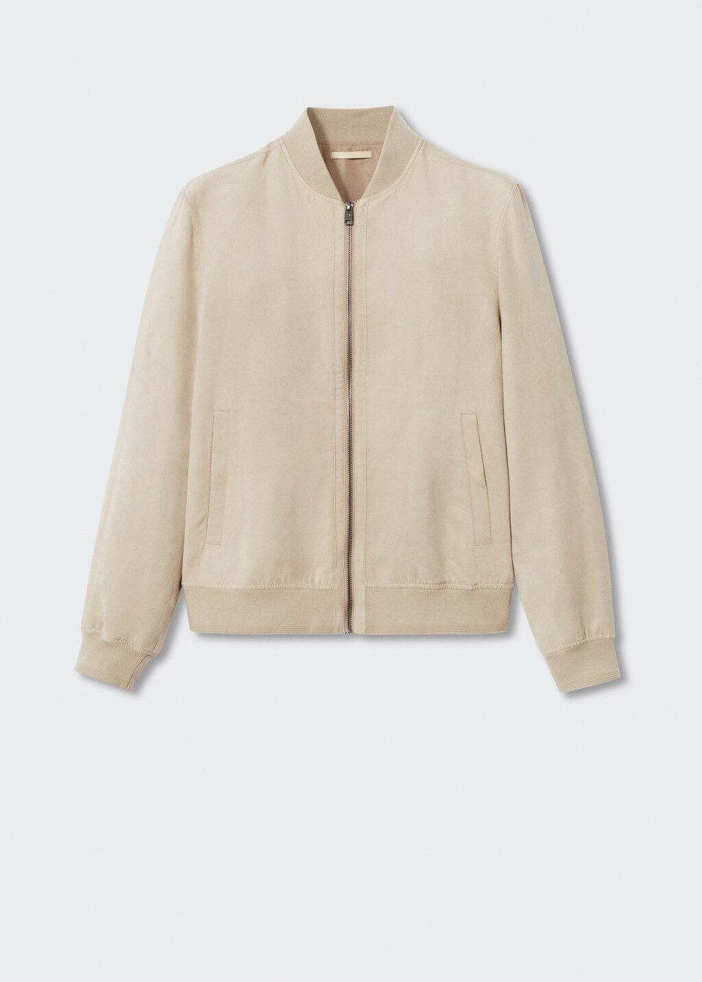 Suede-effect bomber jacket - Article without model