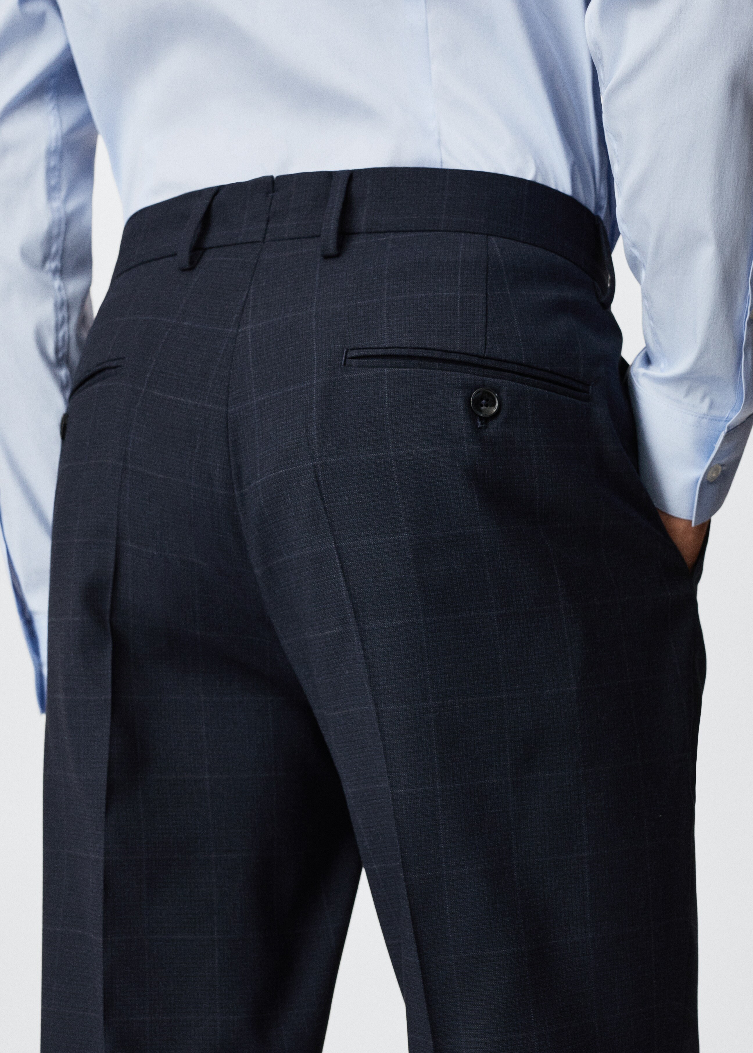 Pantalón traje slim fit cuadros - Detalle del artículo 3