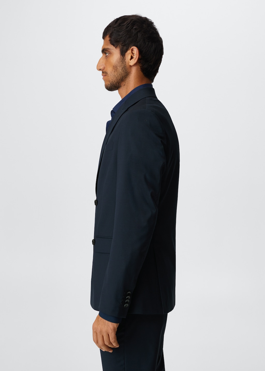 Slim fit double-breasted suit blazer - Details of the article 6