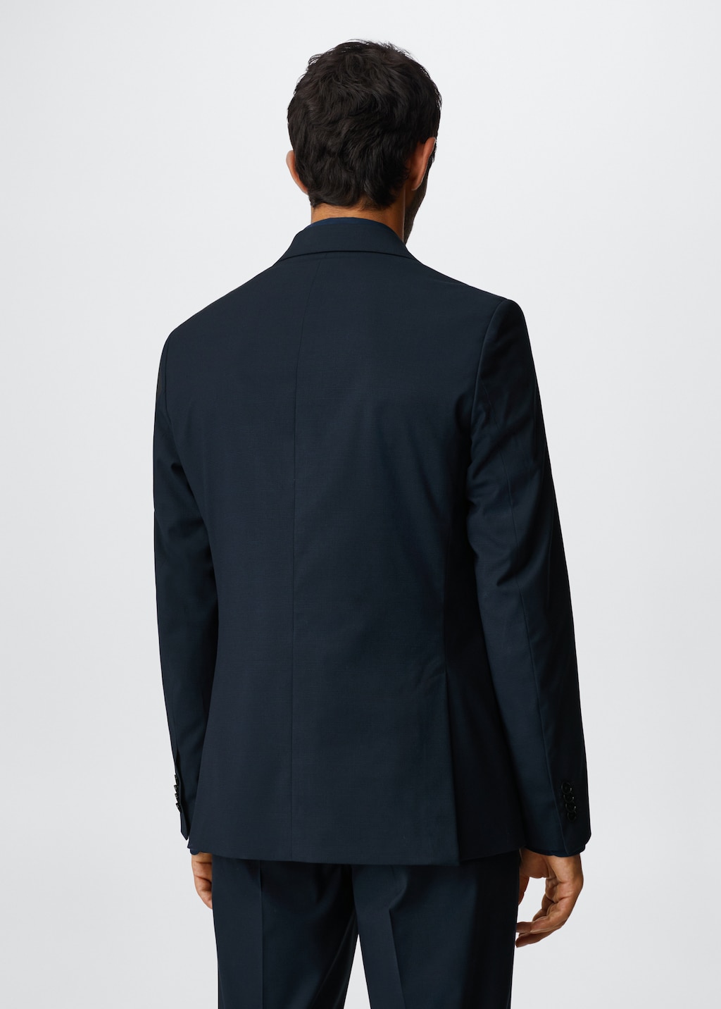 Slim fit double-breasted suit blazer - Reverse of the article