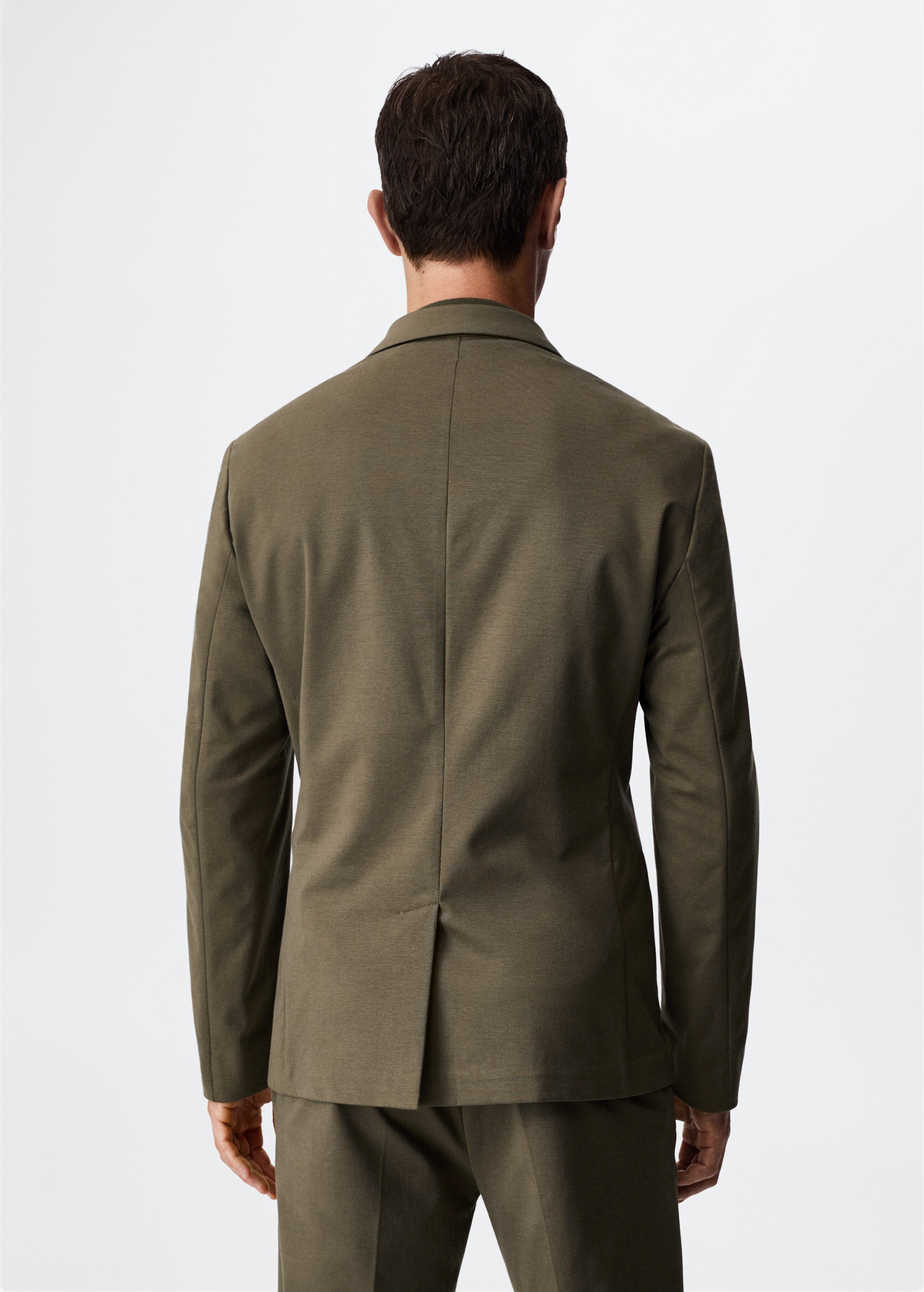 Slim-fit cotton suit jacket - Reverse of the article
