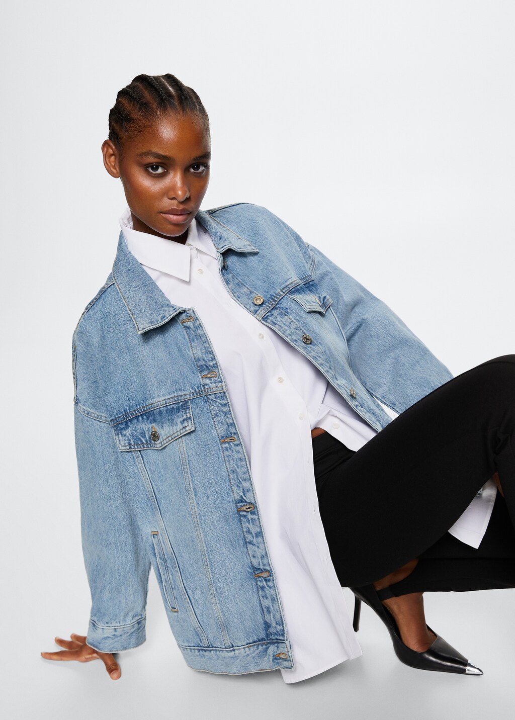 Oversize denim jacket Women MANGO OUTLET USA