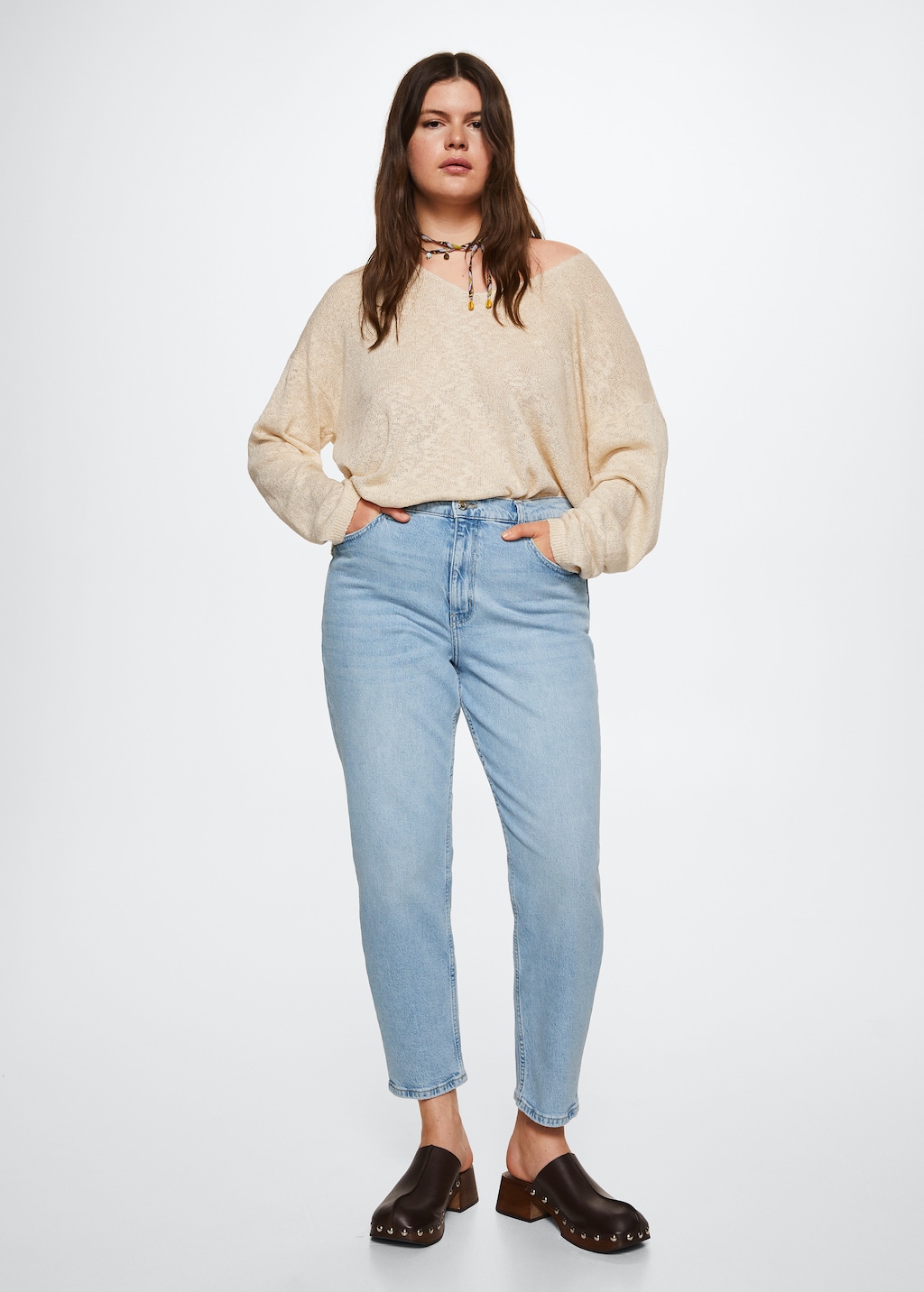 Comfort Mom-Jeans mit hoher Bundhöhe - Detail des Artikels 4