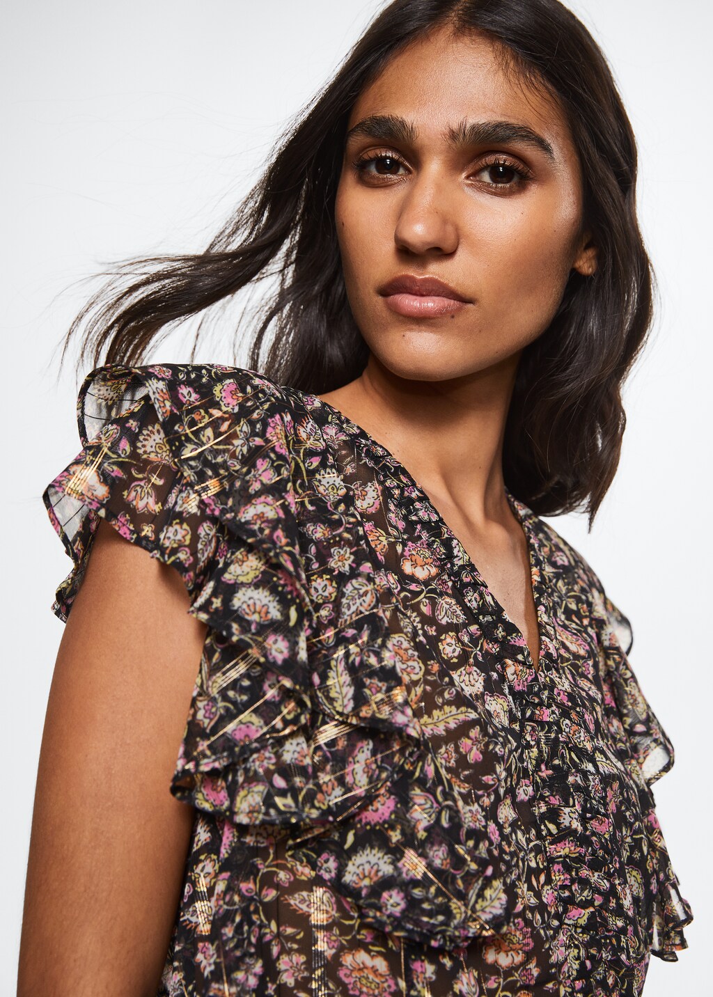 Lurex printed blouse - Details of the article 1