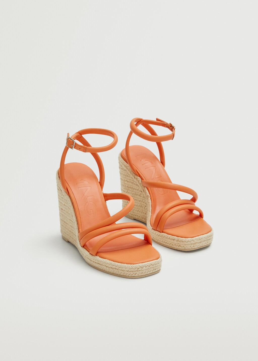 Wedge strips sandals - Medium plane