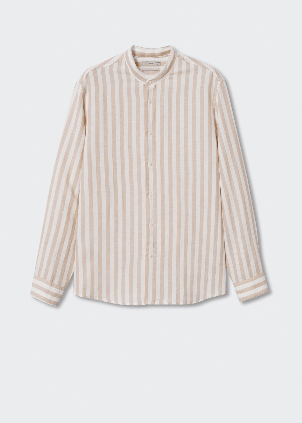 Regular-fit striped linen shirt - Article without model