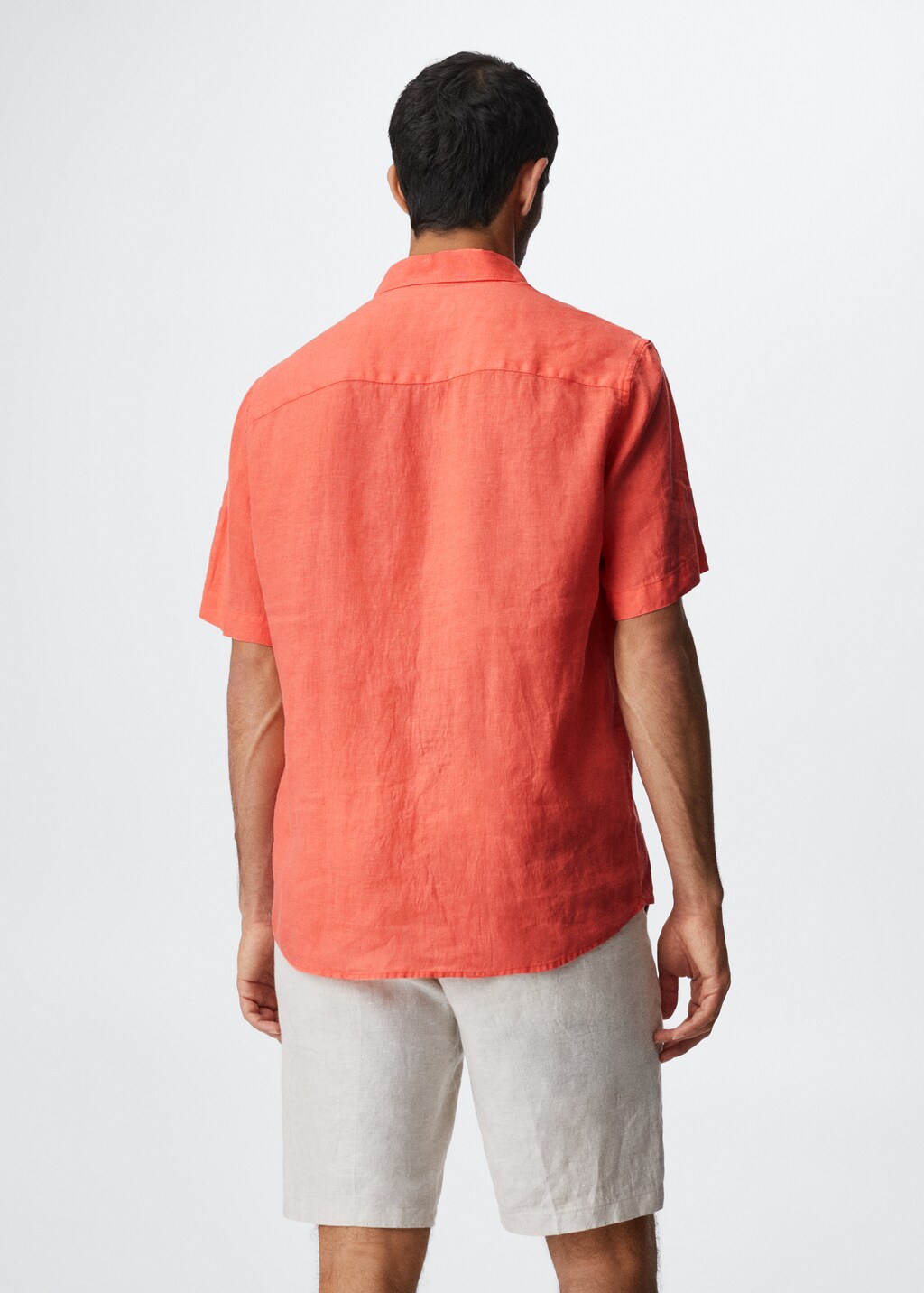 100% linen short sleeve shirt - Reverse of the article