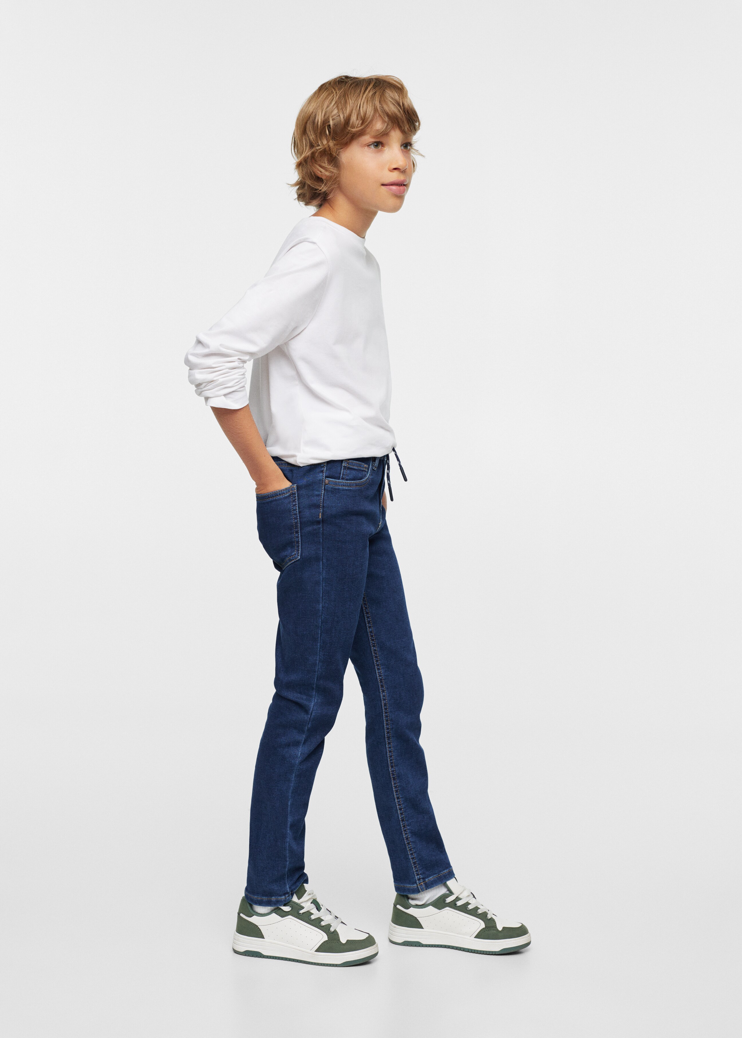 Lace drawstring waist jeans - Medium plane