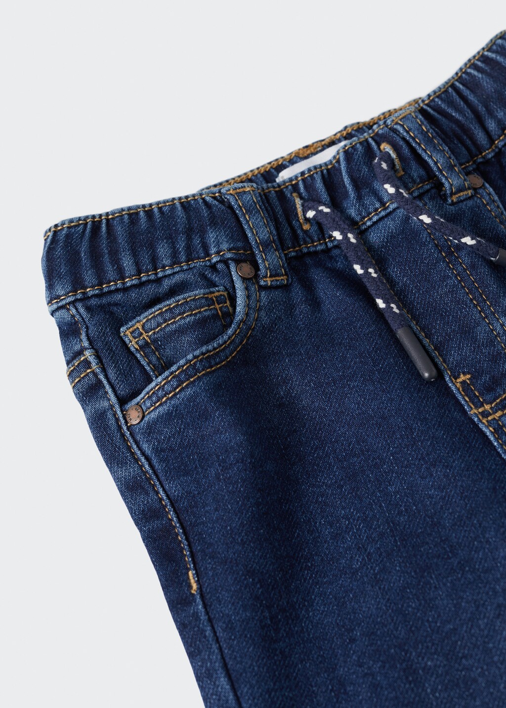 Lace drawstring waist jeans - Details of the article 8