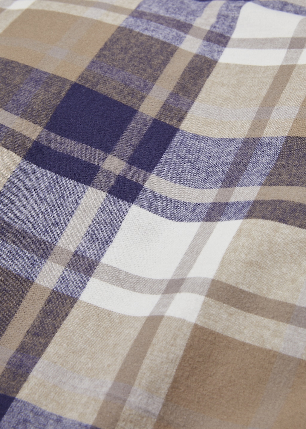 Woven check flannel duvet cover Bed 135/140cm - Details of the article 2