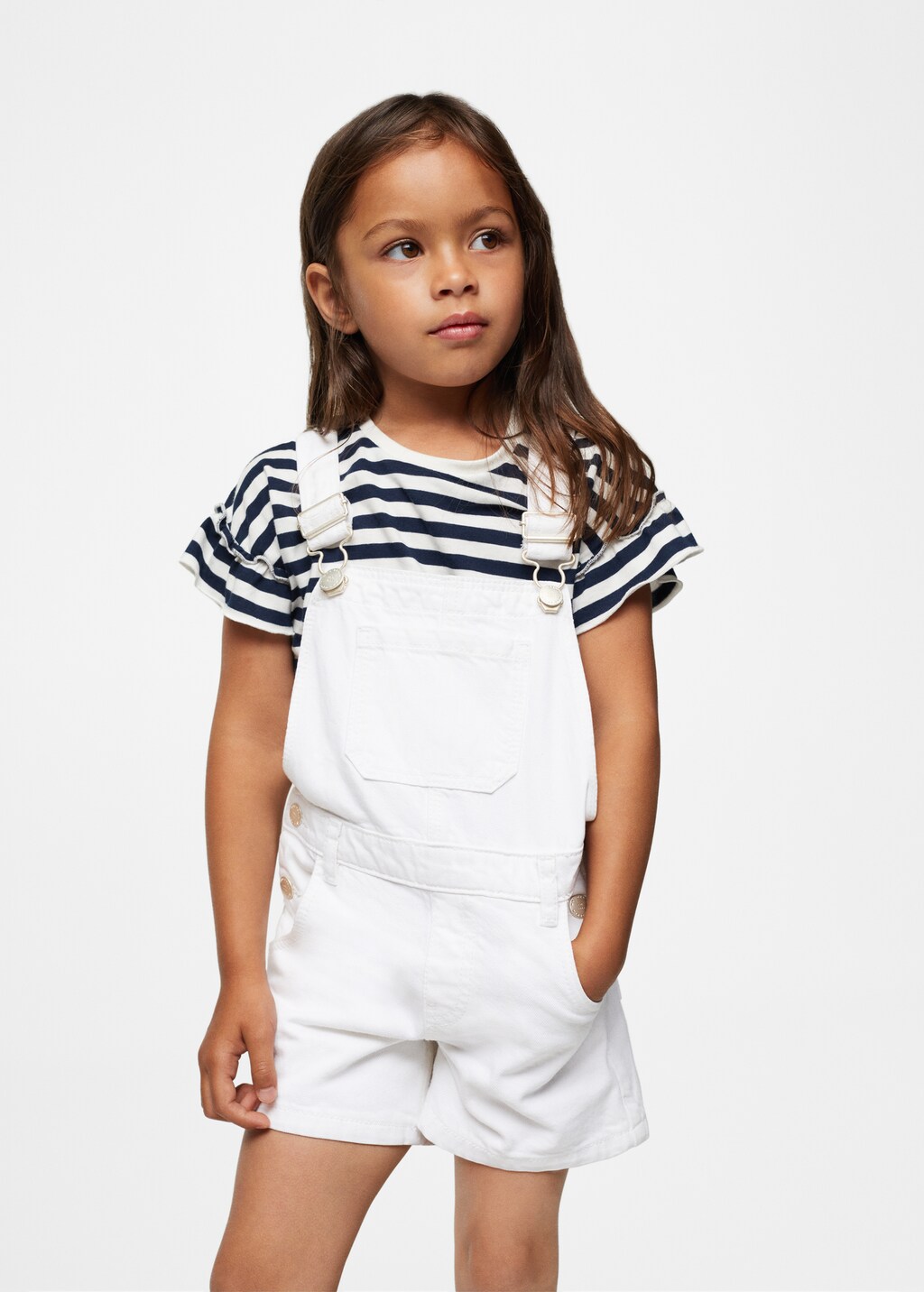 Short denim dungarees - Medium plane