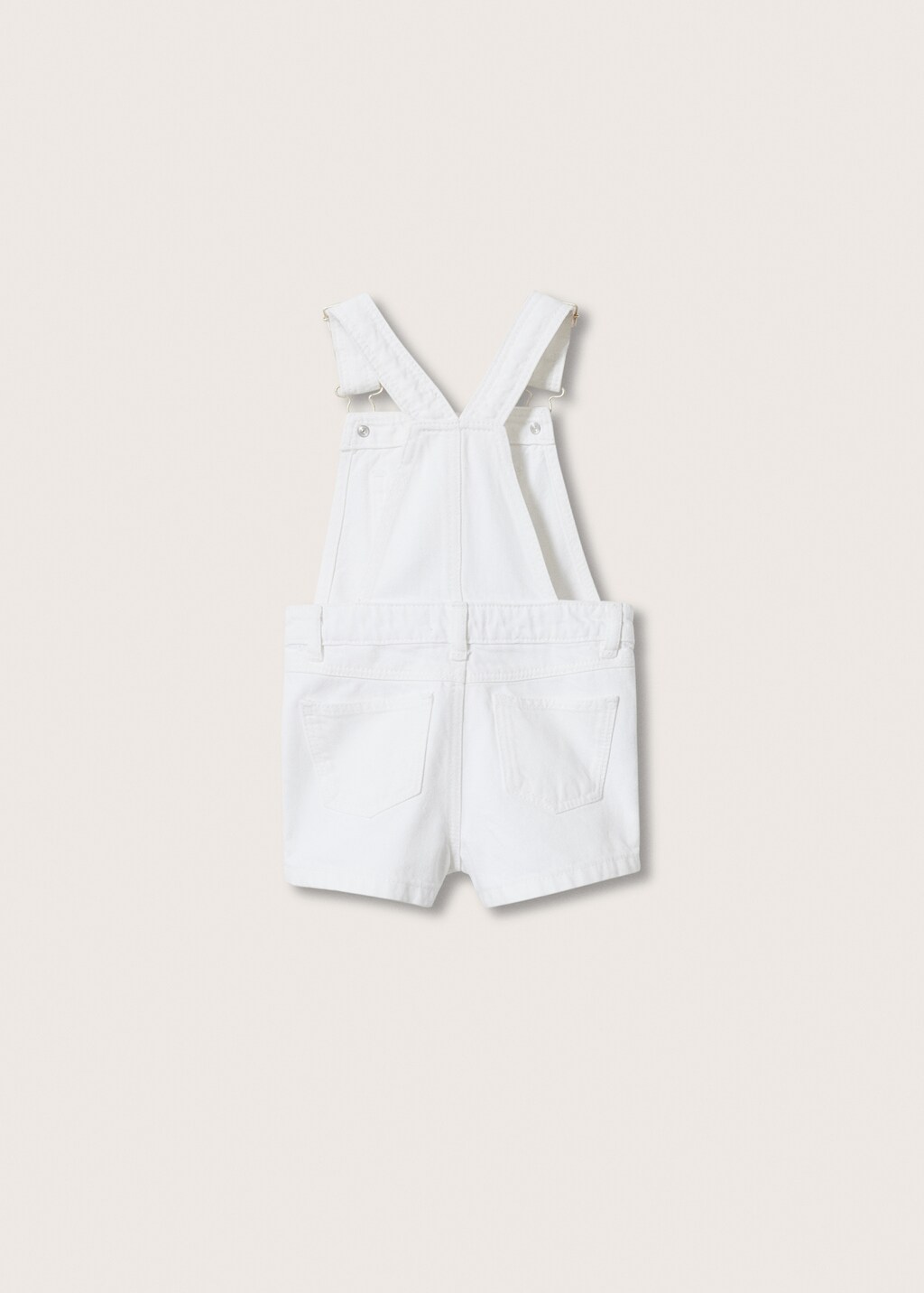 Short denim dungarees - Reverse of the article