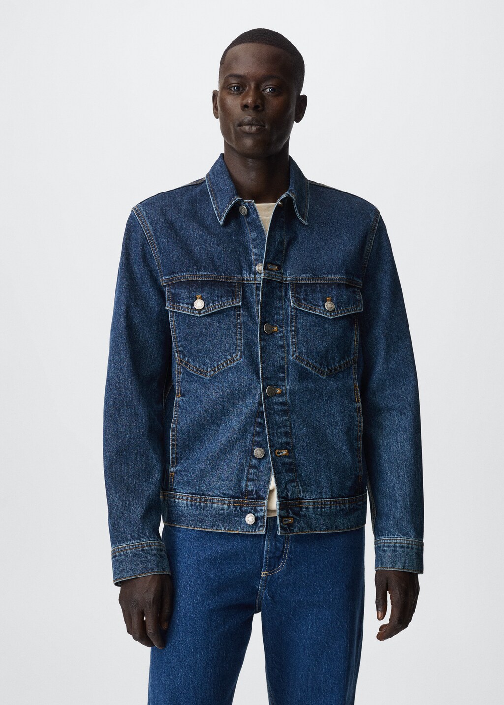 Pocketed denim jacket - Medium plane