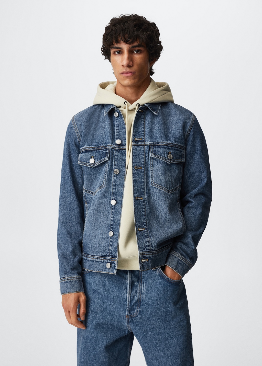 Pocketed denim jacket - Medium plane