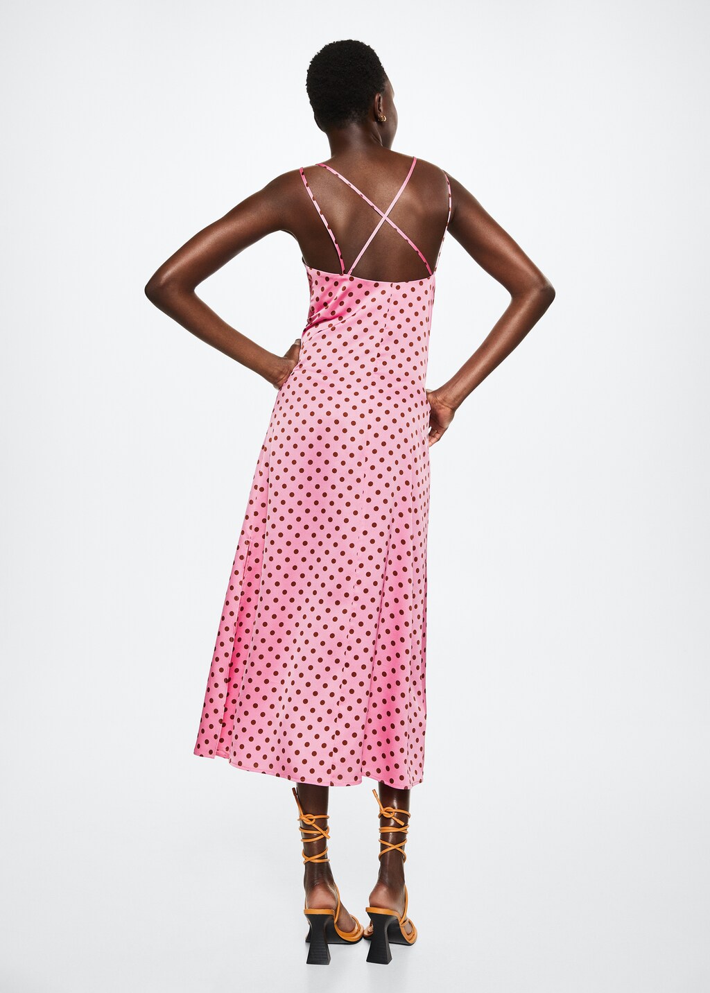 Mango polka dot jacquard dress best sale