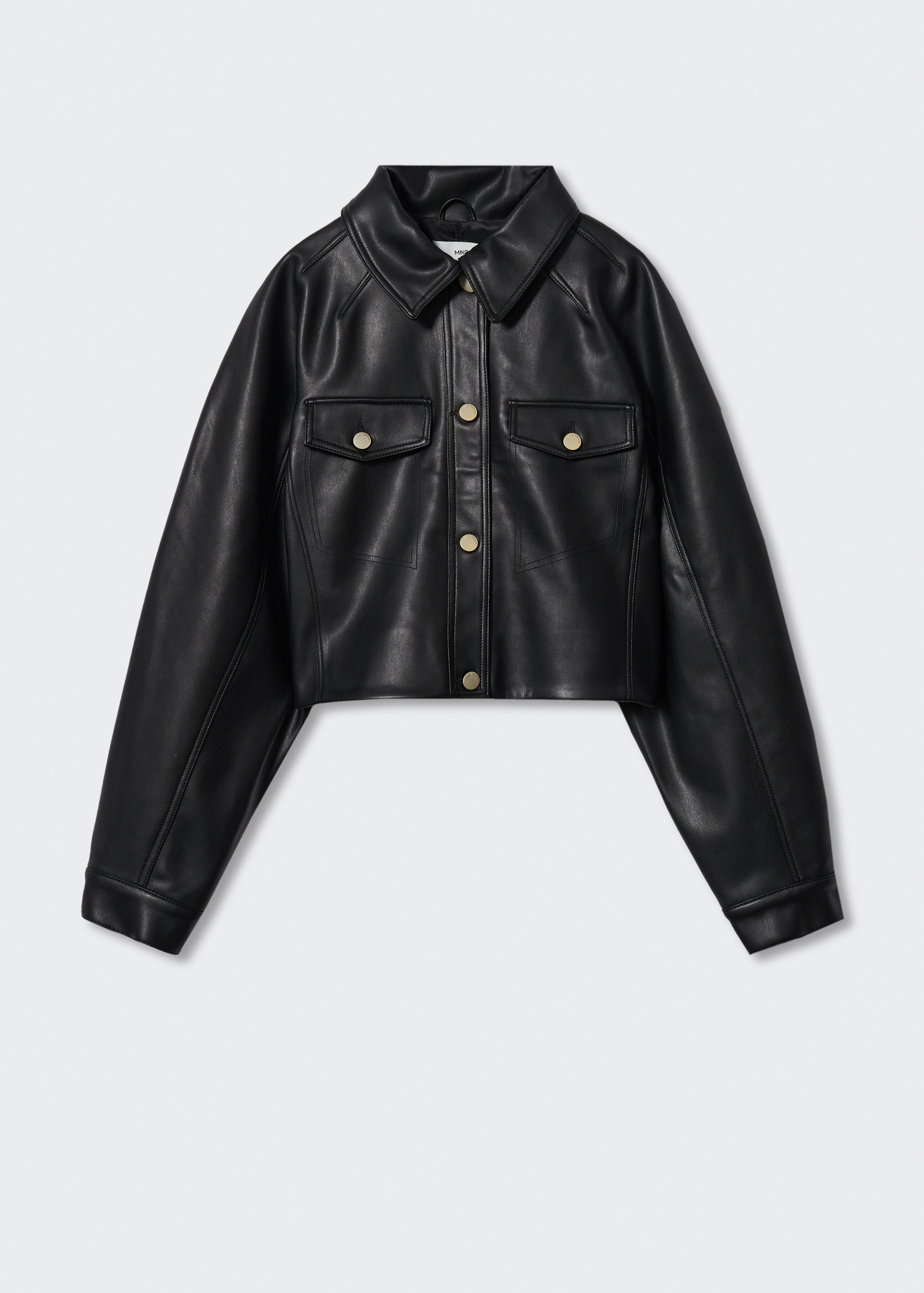 Short leather-effect jacket