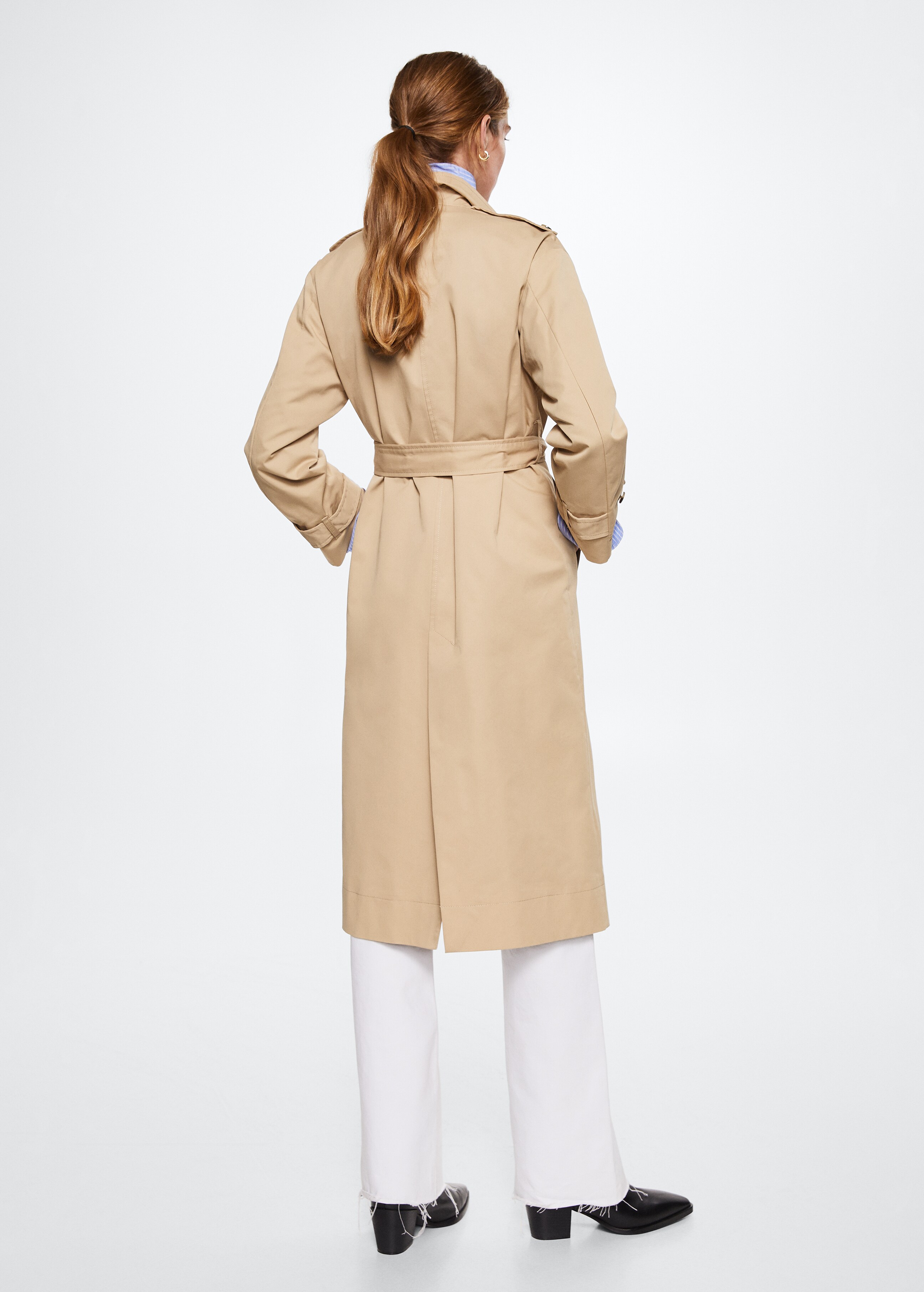Cotton classic trench coat - Reverse of the article