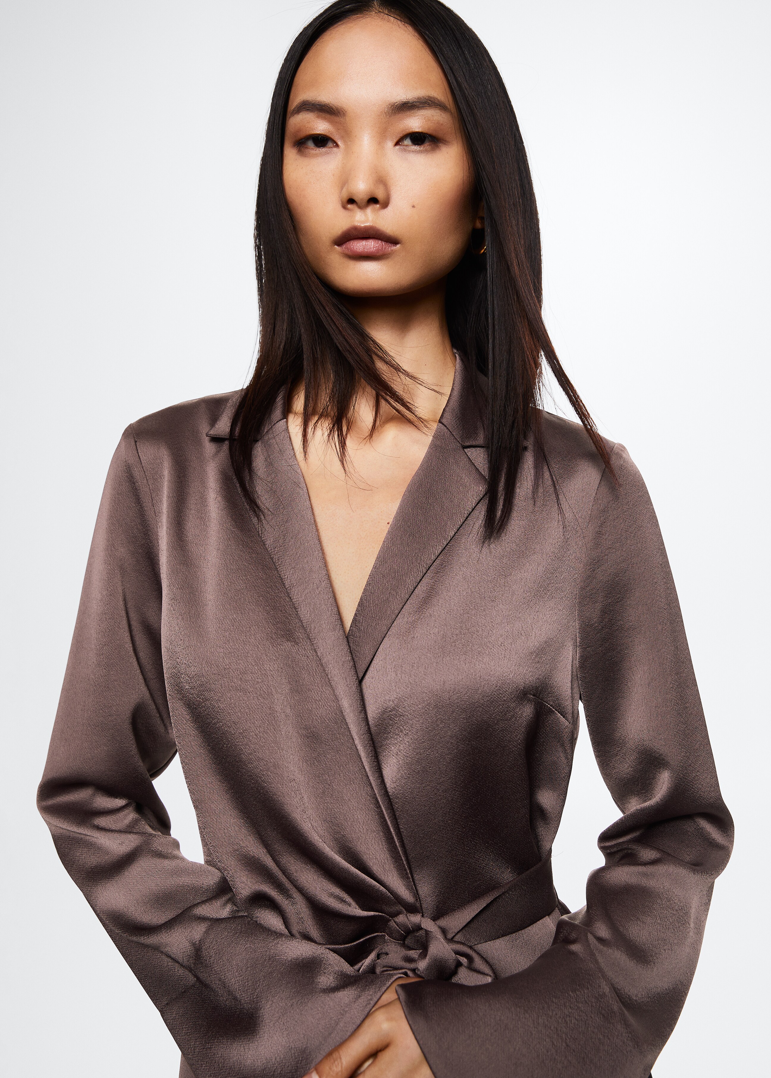 Satin shirt dress - Details of the article 6