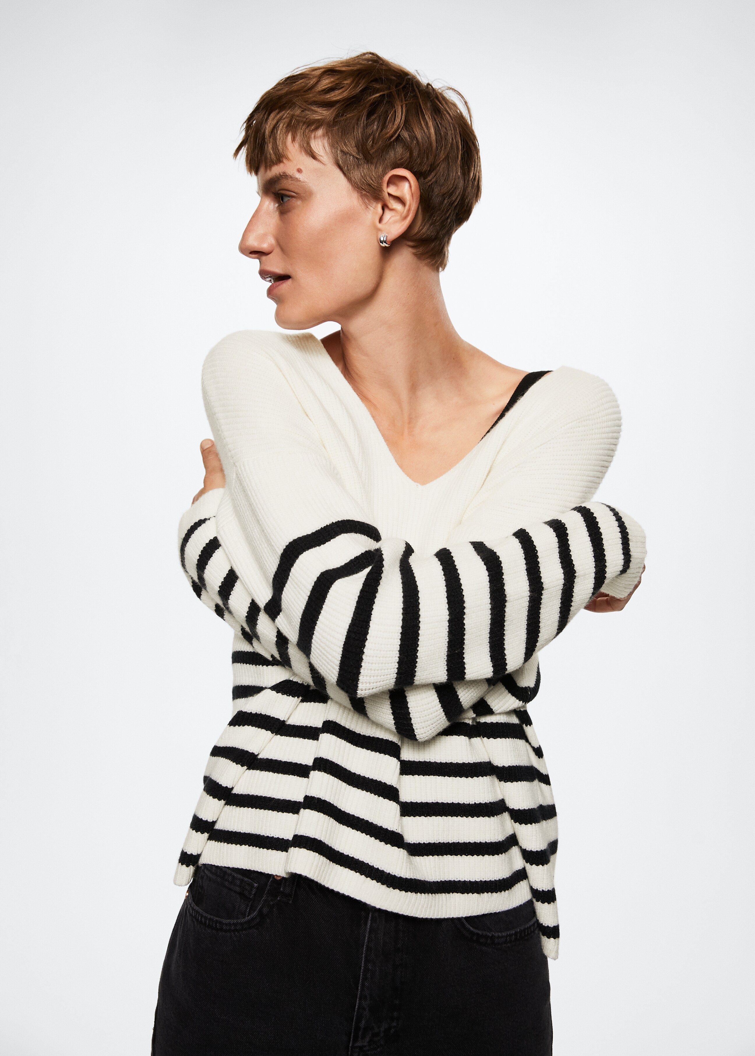 Oversized striped sweater - Details of the article 1