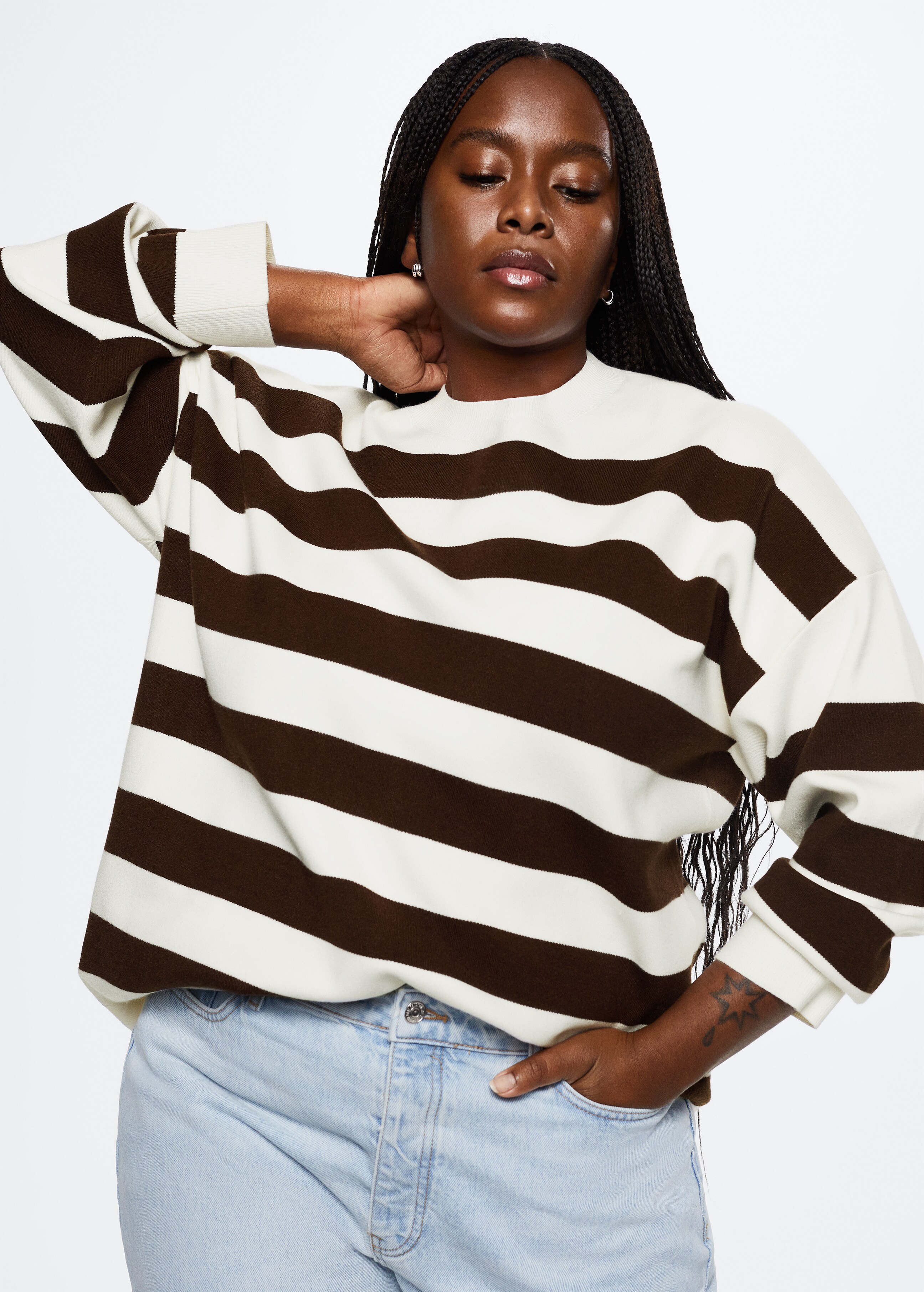 Striped knit sweater - Details of the article 4