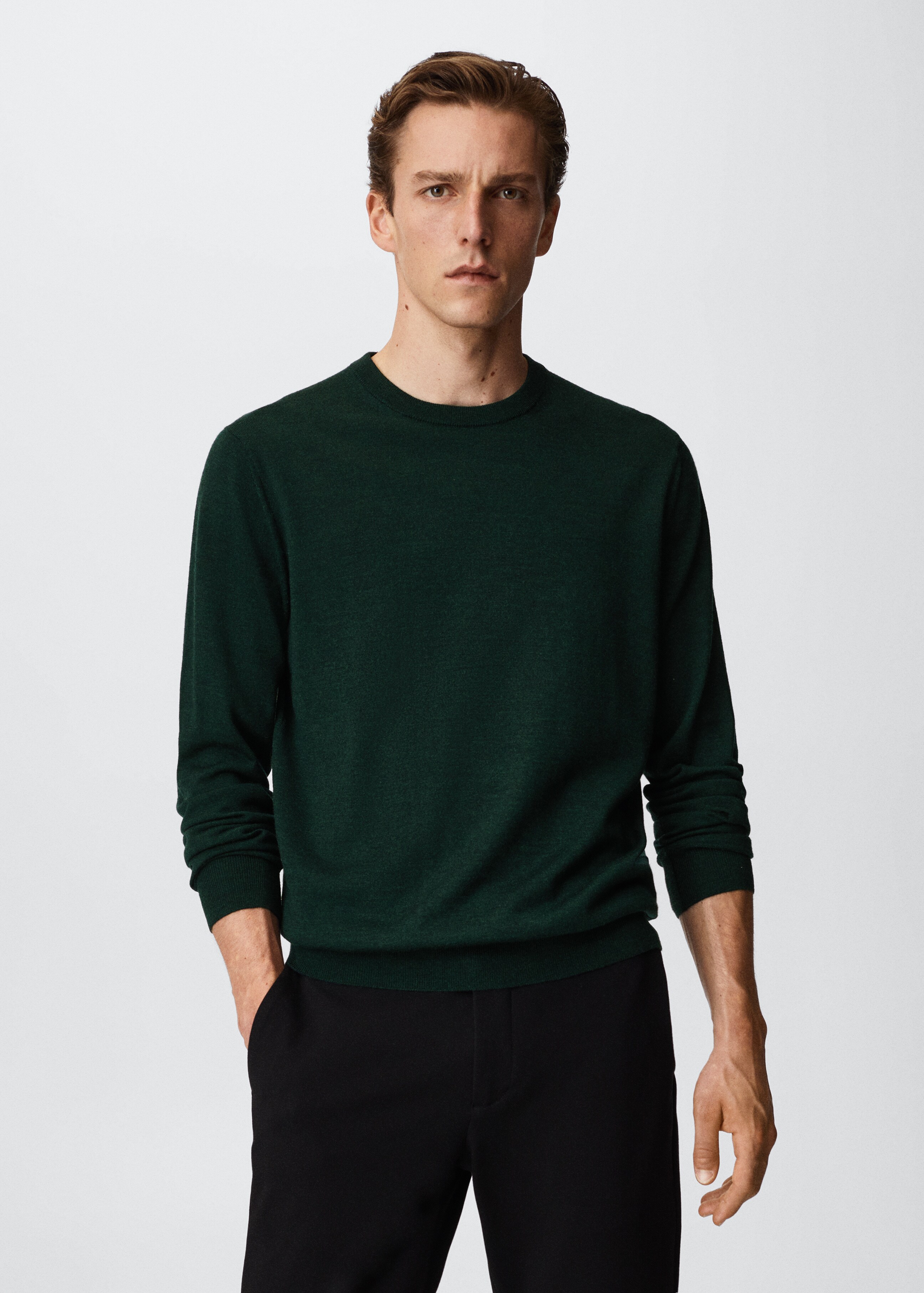 Merino wool washable sweater - Medium plane