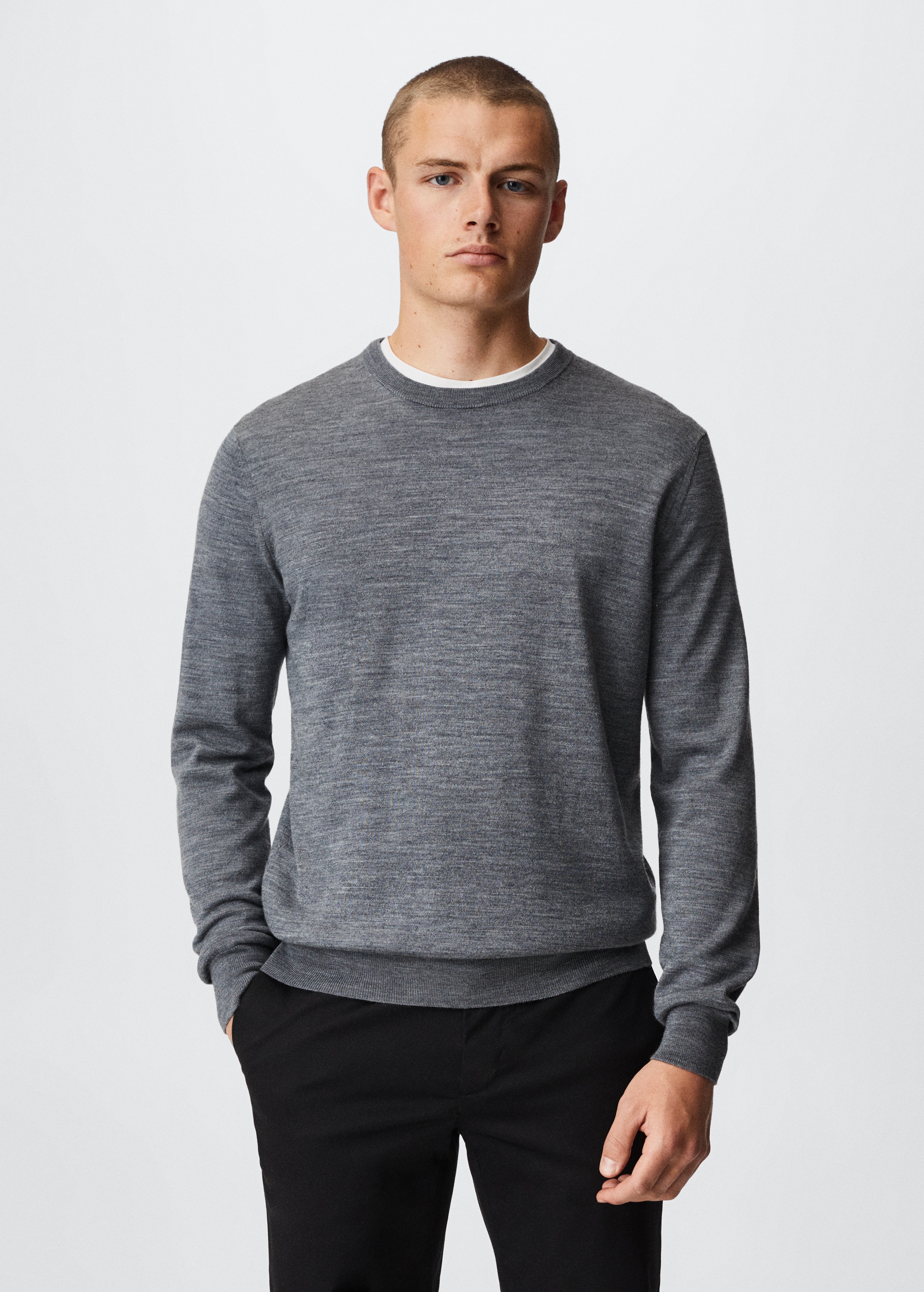 Merino wool washable sweater - Medium plane
