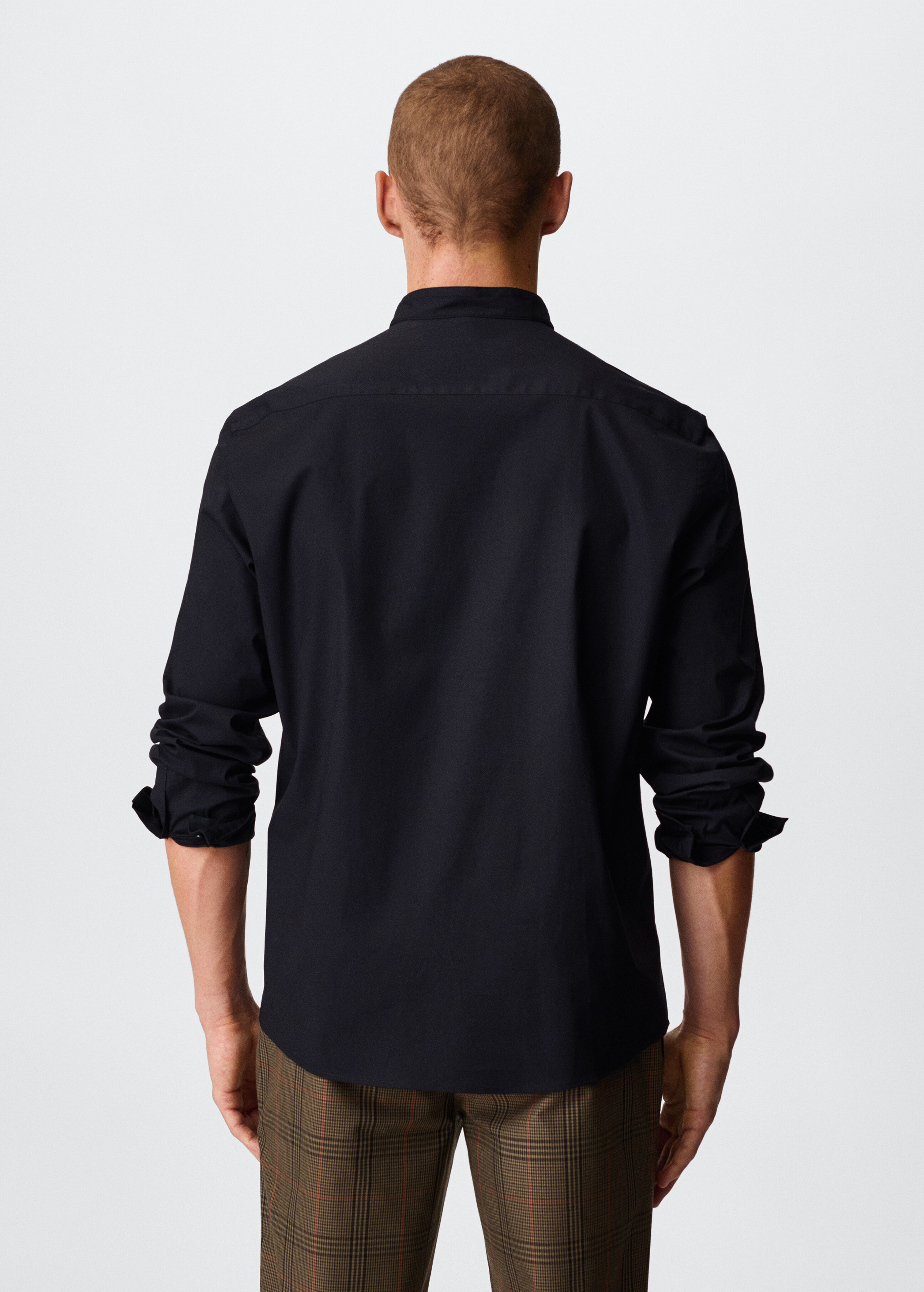 Regular fit Mao collar shirt - Reverse of the article