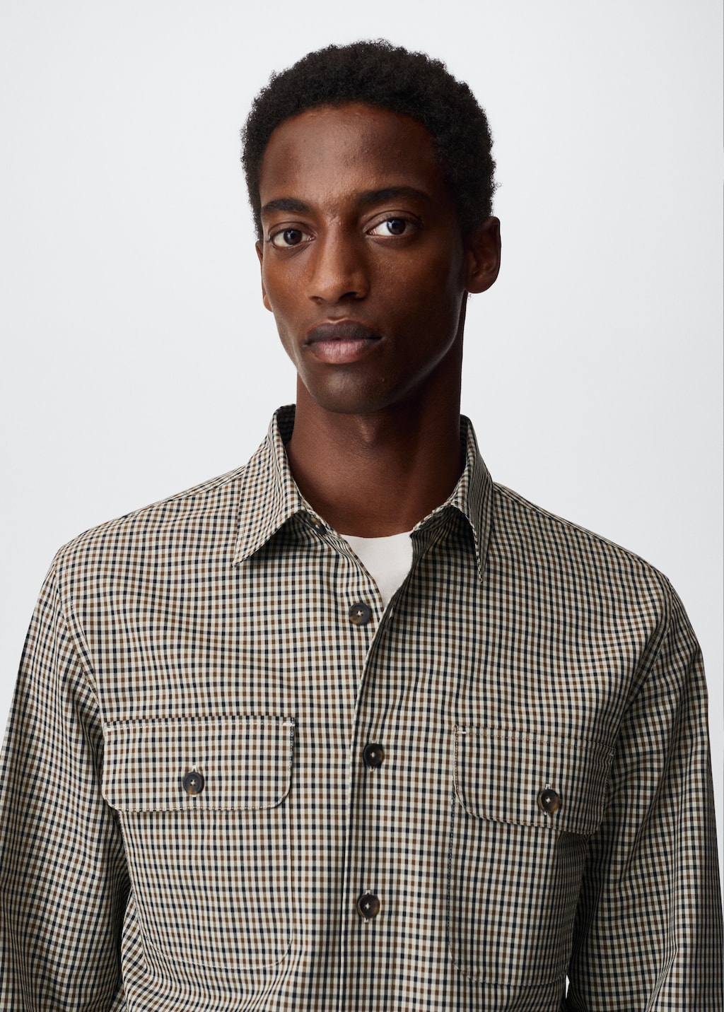 Gingham check overshirt - Details of the article 4