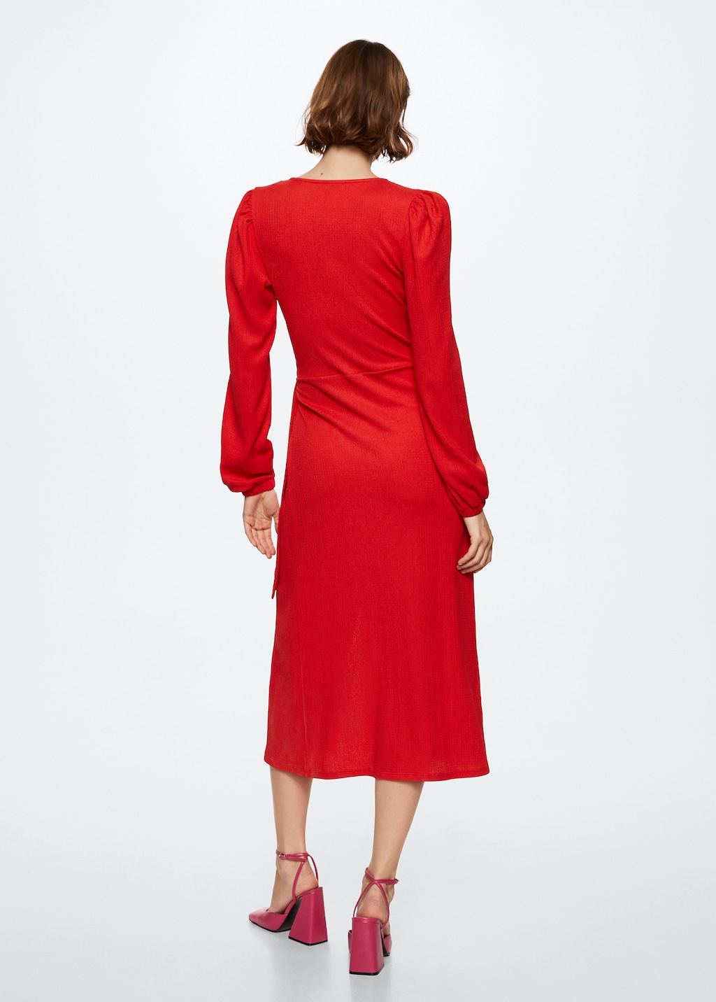 Knotted wrap dress - Reverse of the article