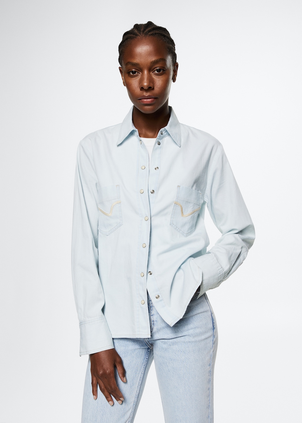 Cotton denim shirt - Medium plane