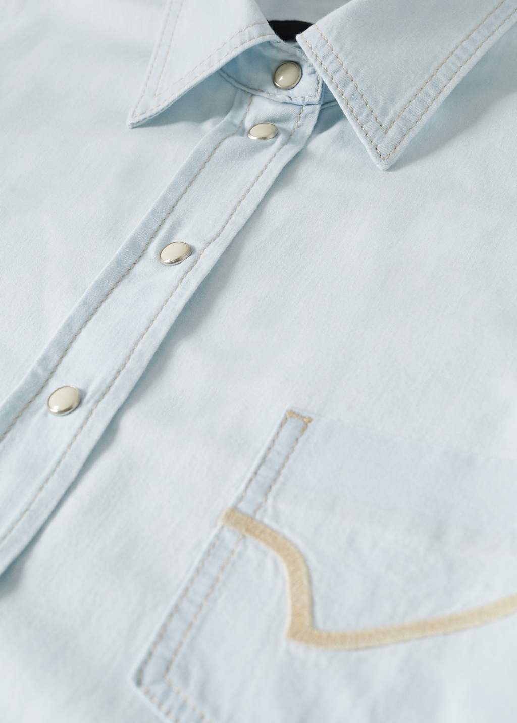 Cotton denim shirt - Details of the article 8