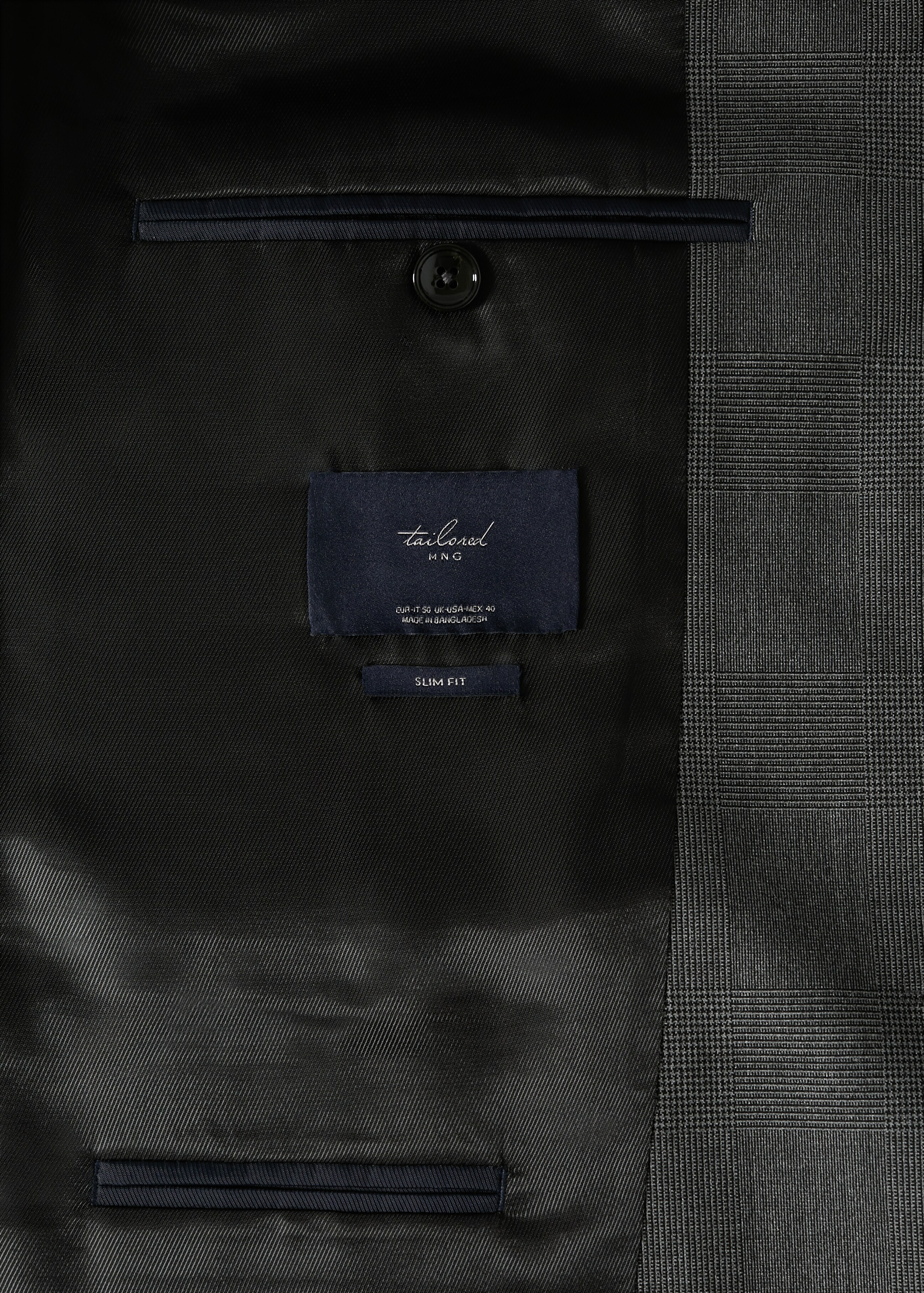 Slim fit check suit blazer - Details of the article 0