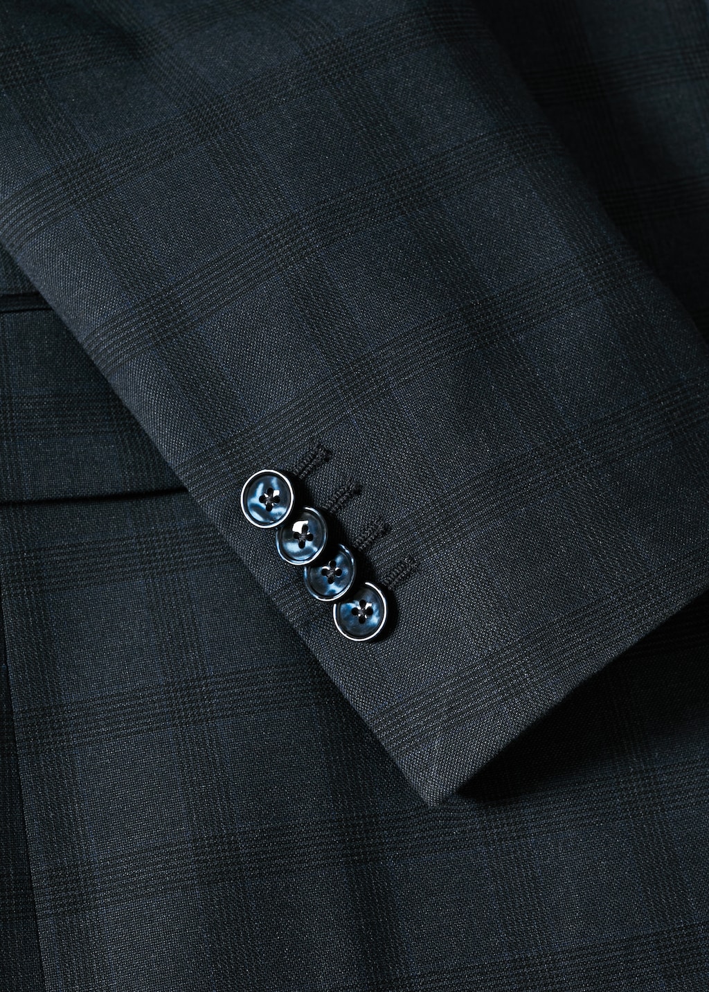 Slim fit check suit blazer - Details of the article 7