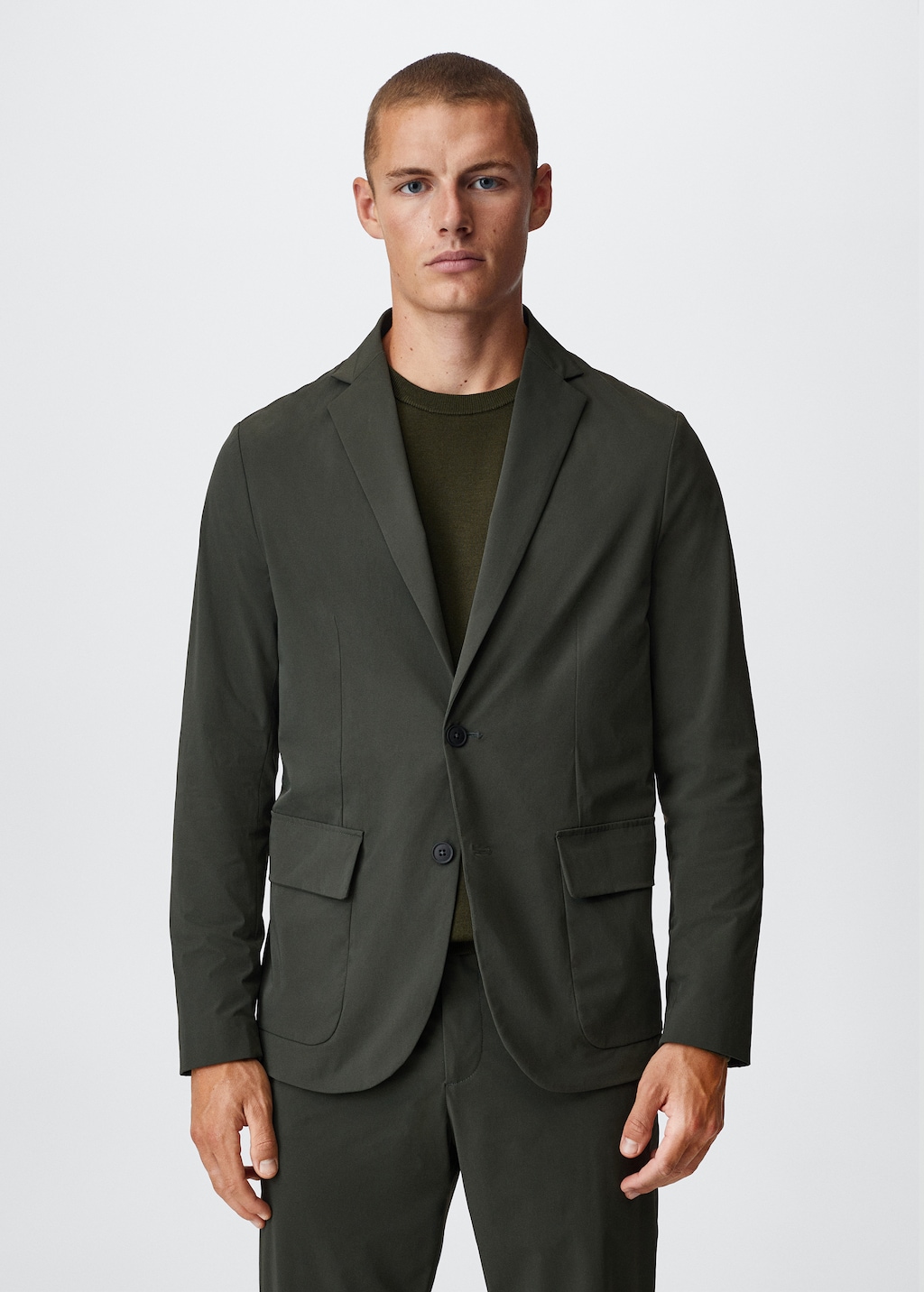 Slim-fit stretch suit jacket - Medium plane