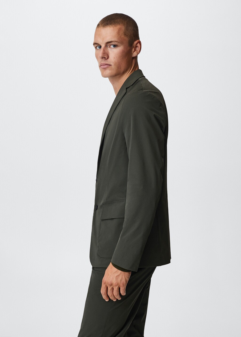 Slim-fit stretch suit jacket - Details of the article 6