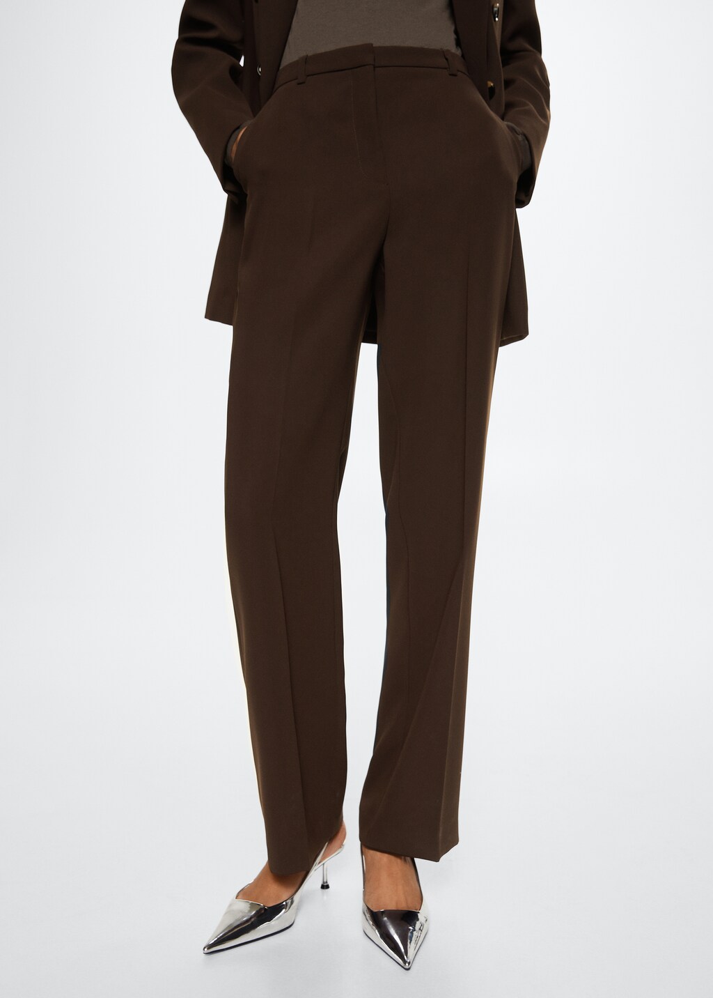 Straight suit pants - Medium plane