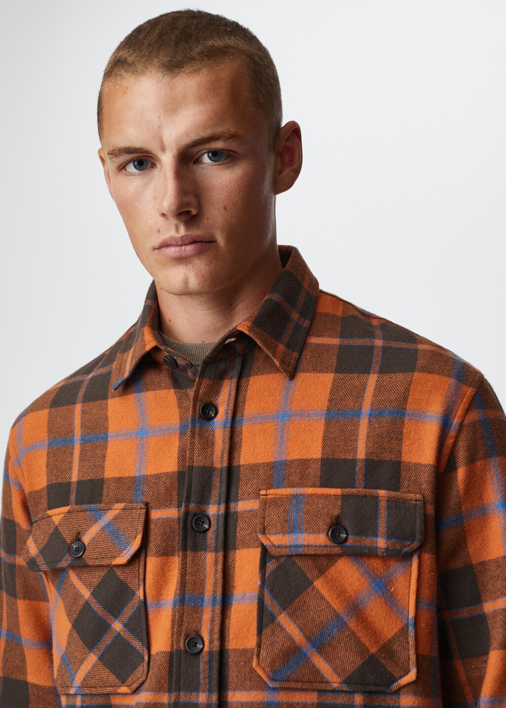 Check cotton overshirt - Details of the article 4