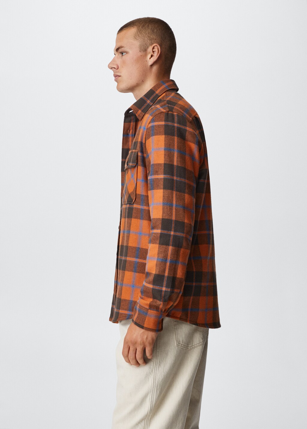 Check cotton overshirt - Details of the article 6