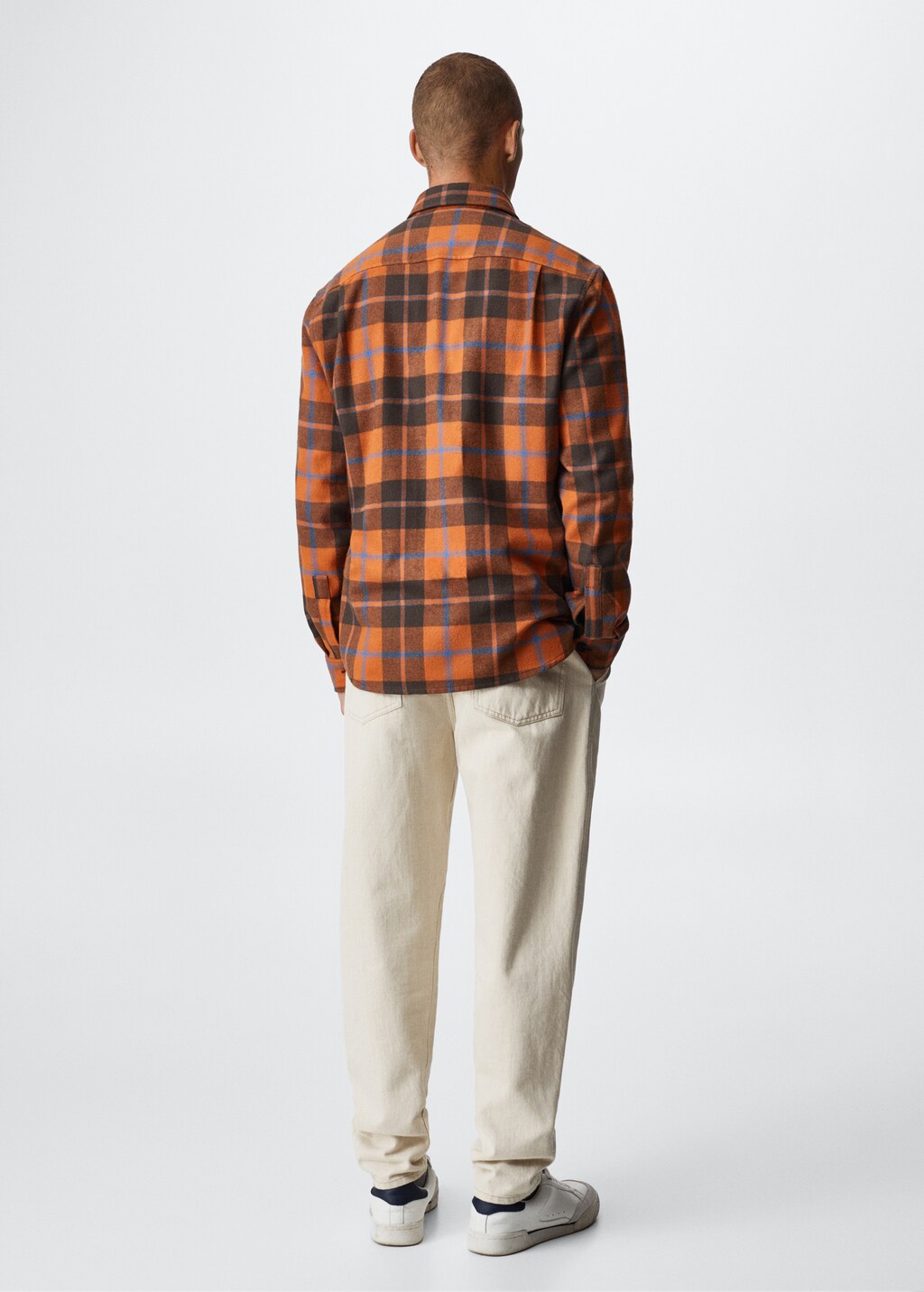 Check cotton overshirt - Reverse of the article