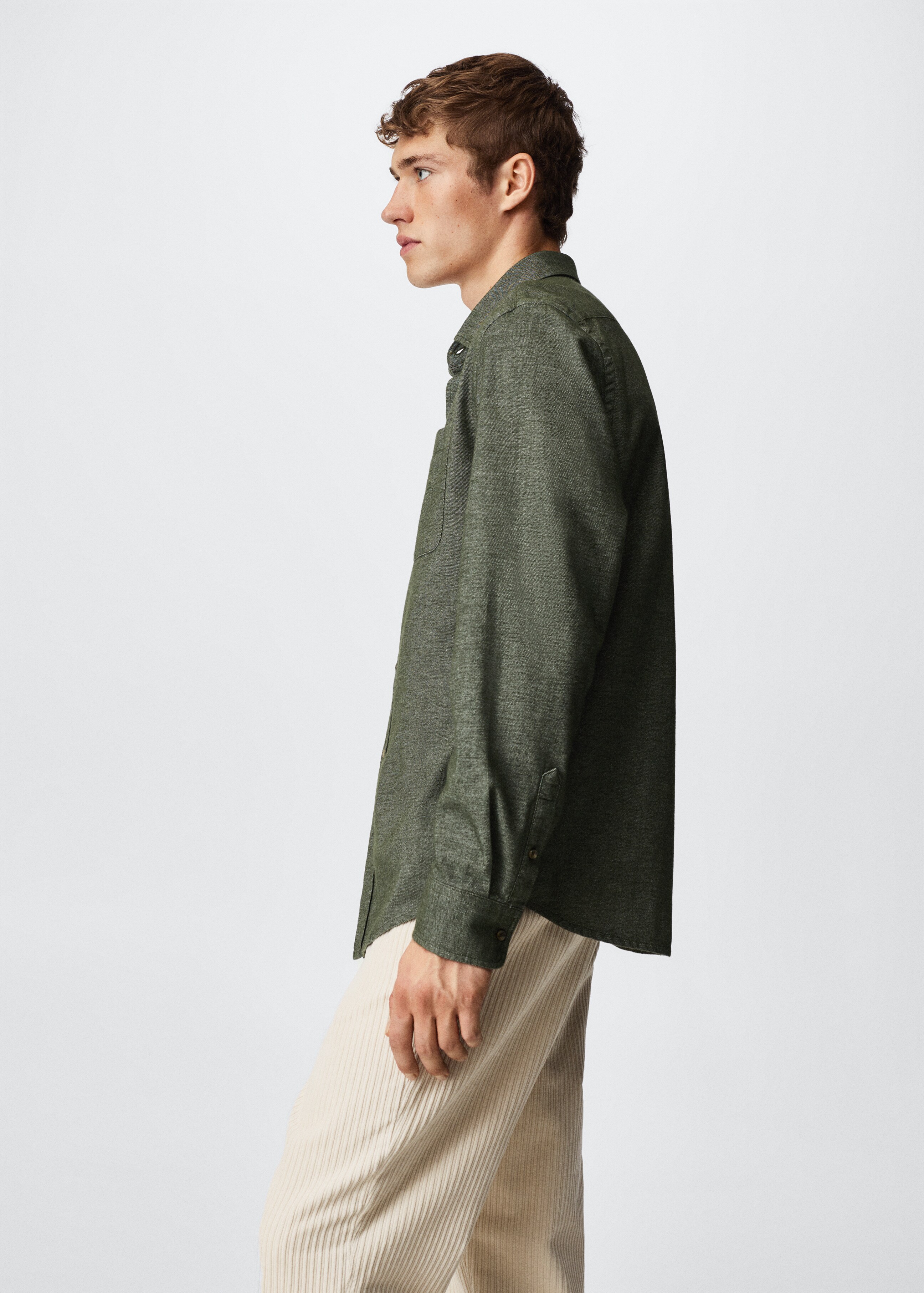 Chest-pocket cotton shirt - Details of the article 2
