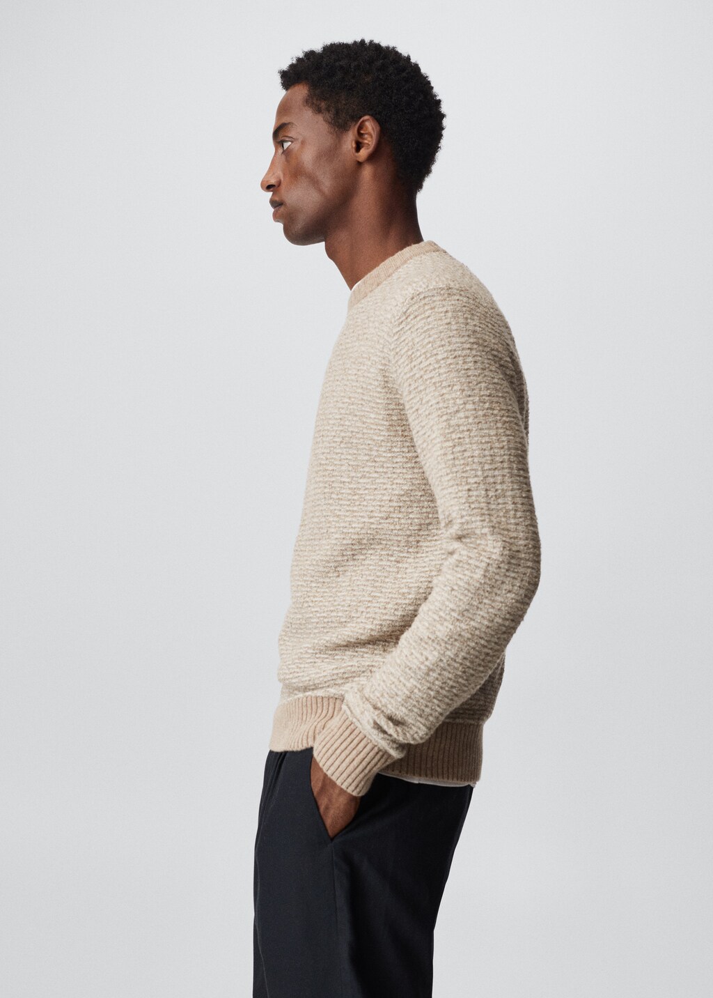 Textured wool-blend sweater - Details of the article 2