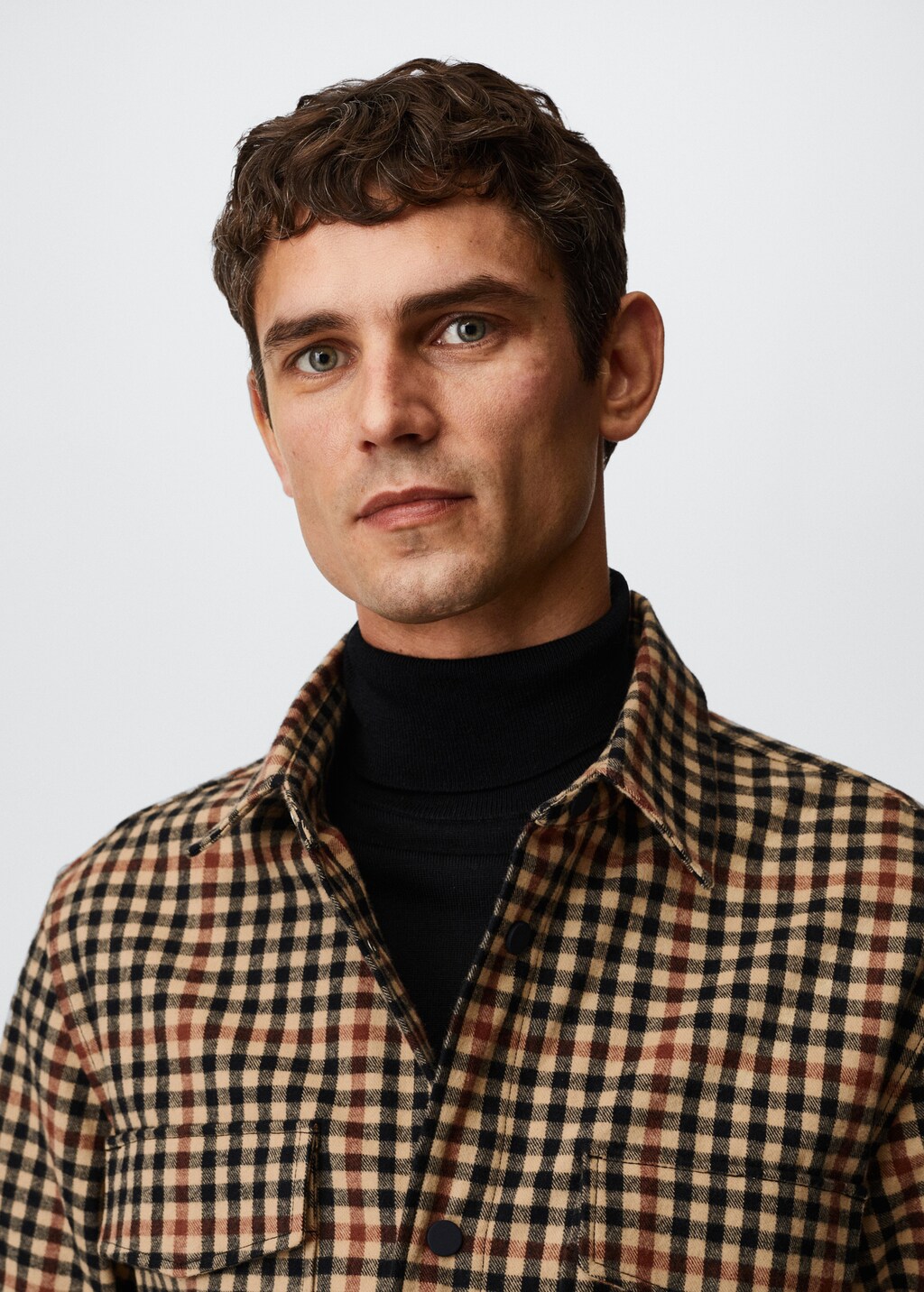 Check cotton overshirt - Details of the article 4