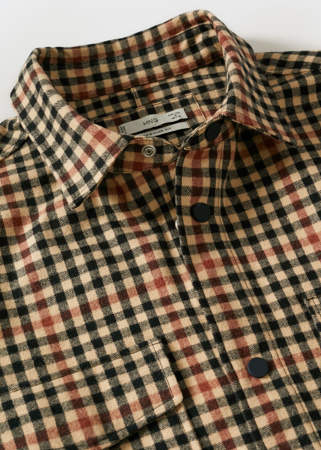 Check cotton overshirt - Details of the article 8