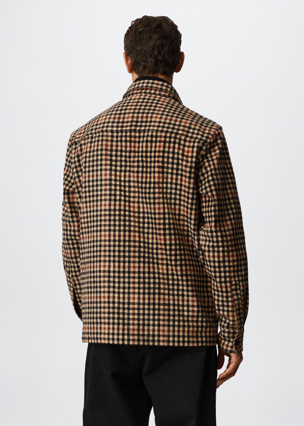 Check cotton overshirt - Reverse of the article