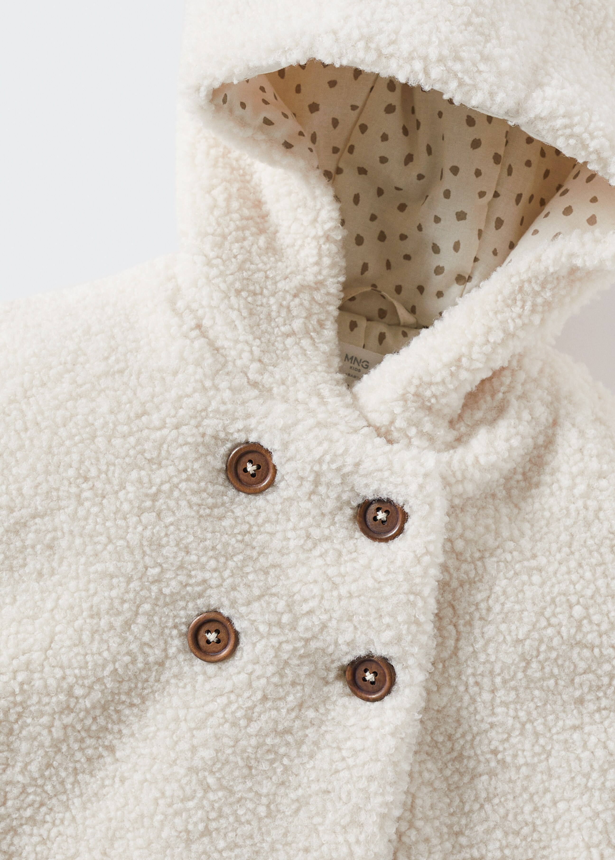 Shearling-effect hooded coat - Details of the article 8
