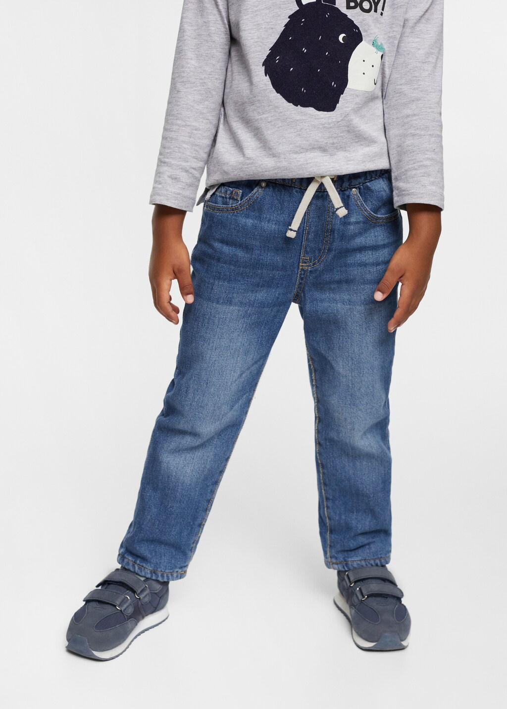 Drawstring waist jeans - Medium plane